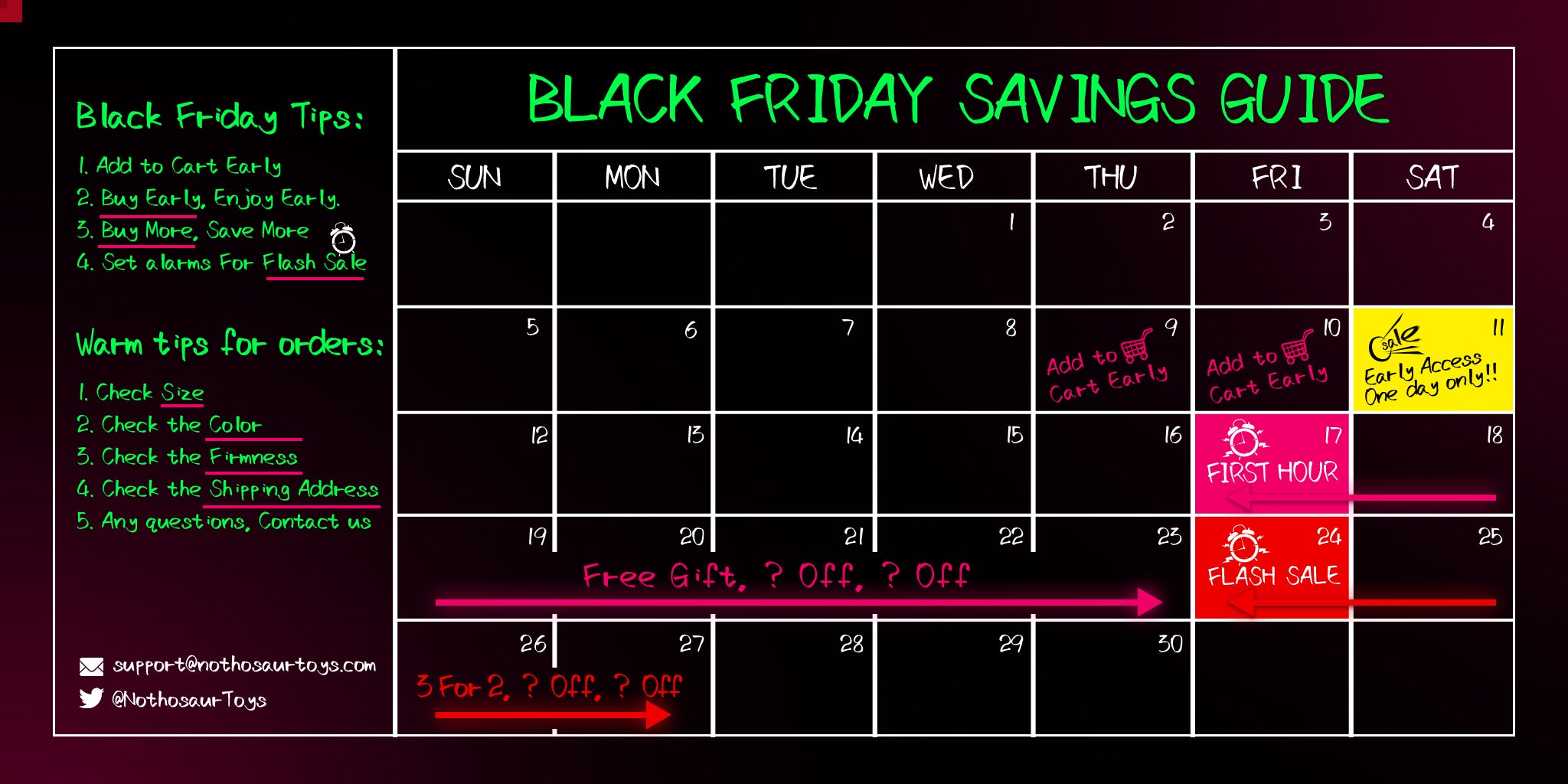 Nothosaur Black Friday Early Access Poster