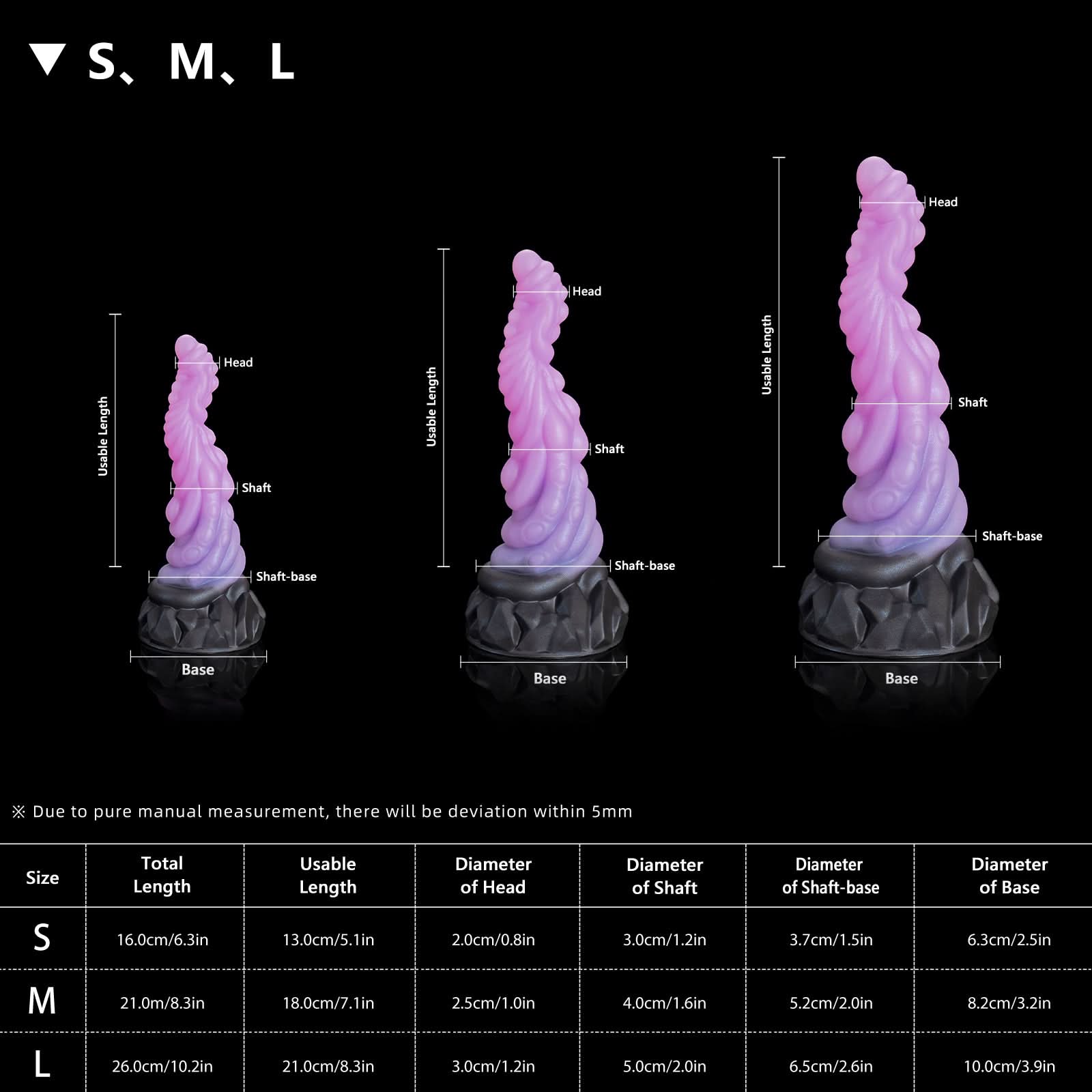 Mauve nothosaur SUPERBIA Fantasy dildo adult toy g spot dildo soft silicone unique design size chart