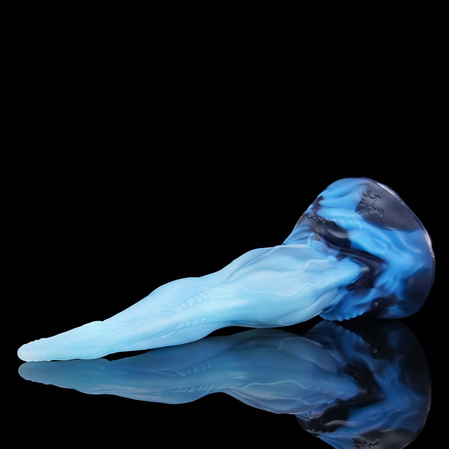 Glacier Dark Blue(UV GITD) nothosaur QALU fantasy dildo tongue dildo anal dildo curved tip wearable toy