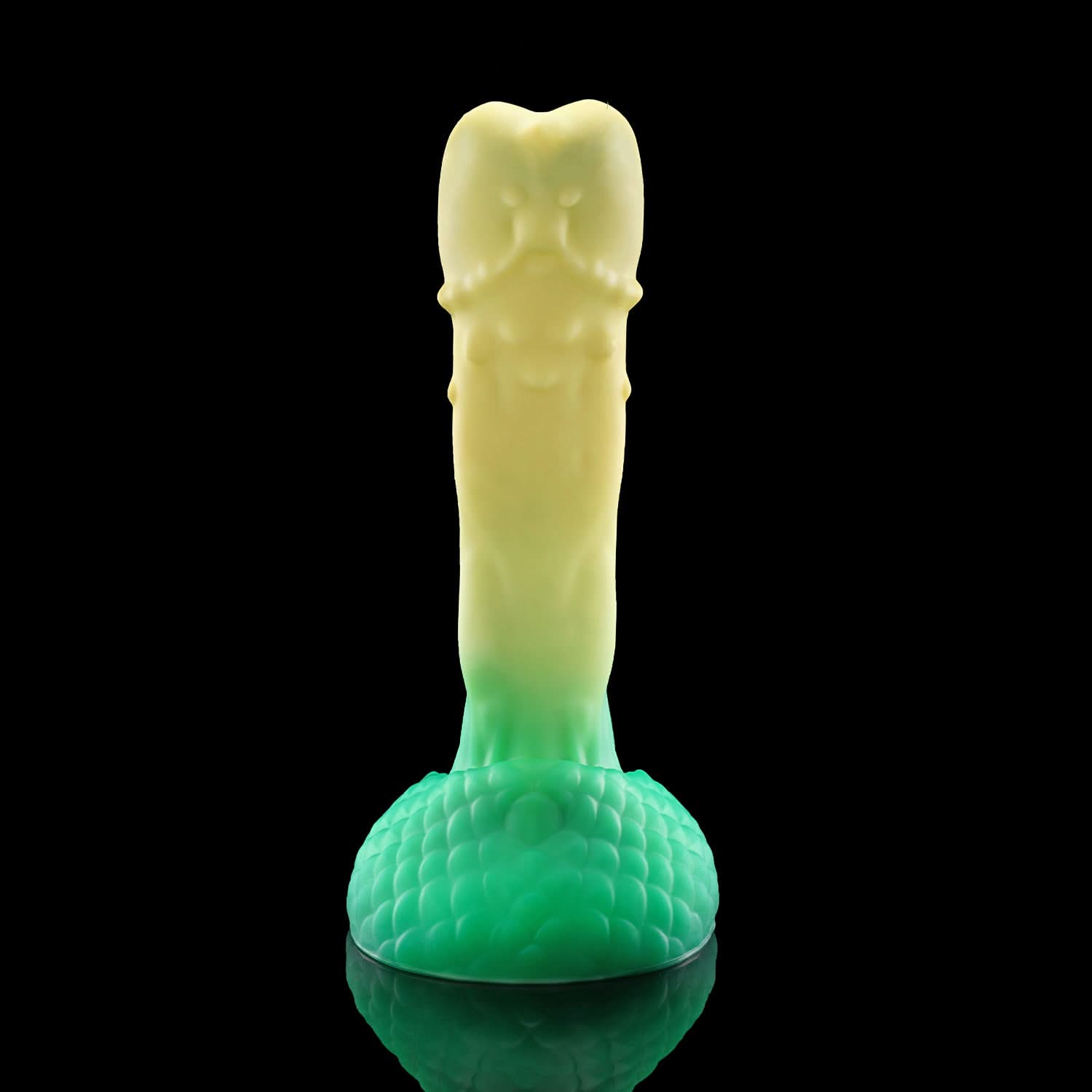 Bamboo Green  nothosaur TWINS  fantasy dildo double ended dildo bumpy dildo monster dildo