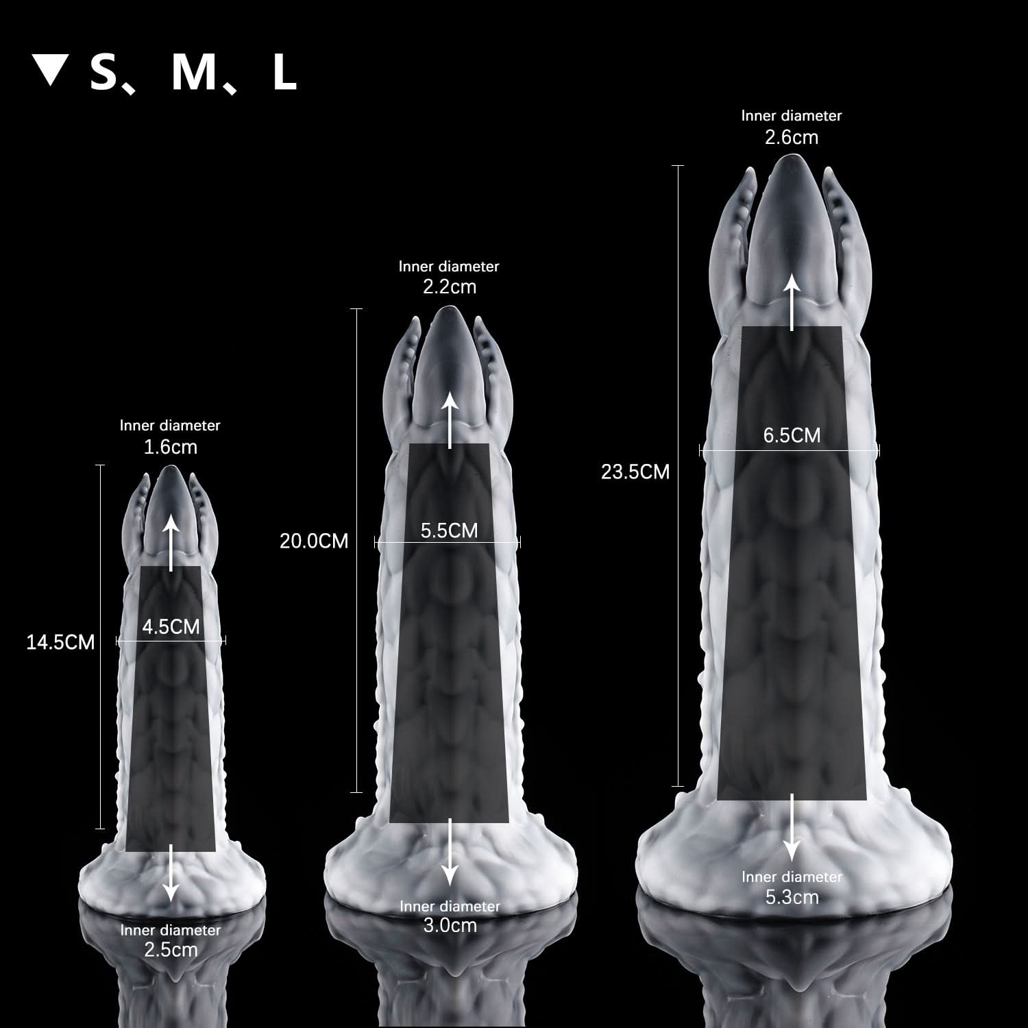 AlienSilverNOTHOSAUR ZERGER Fantasy dildo alien dildo egg laying dildo soft silicone size chart