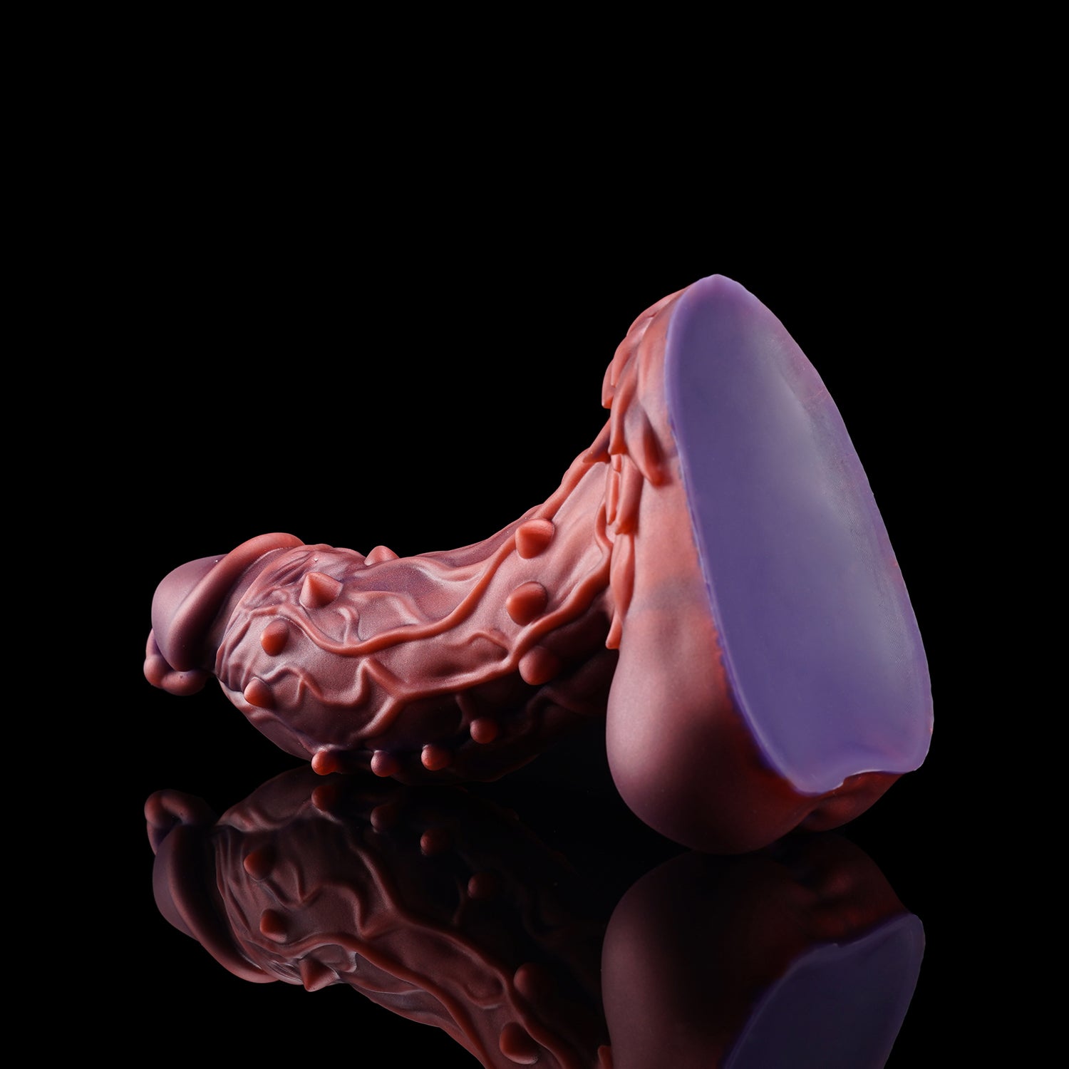 Nothosaur Oak monster giant dildo best massive anal dildo Rust Red color - suction cup display