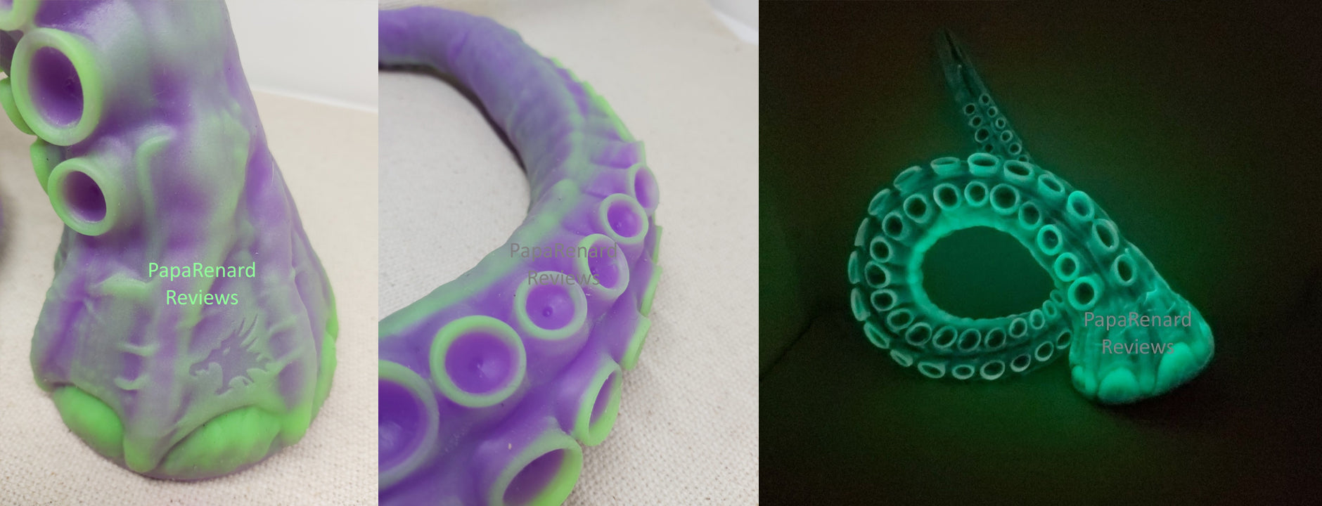 ALLA realistic tentacle dildo tentacle sex toy hentai  octopus dildo review glow in dark color