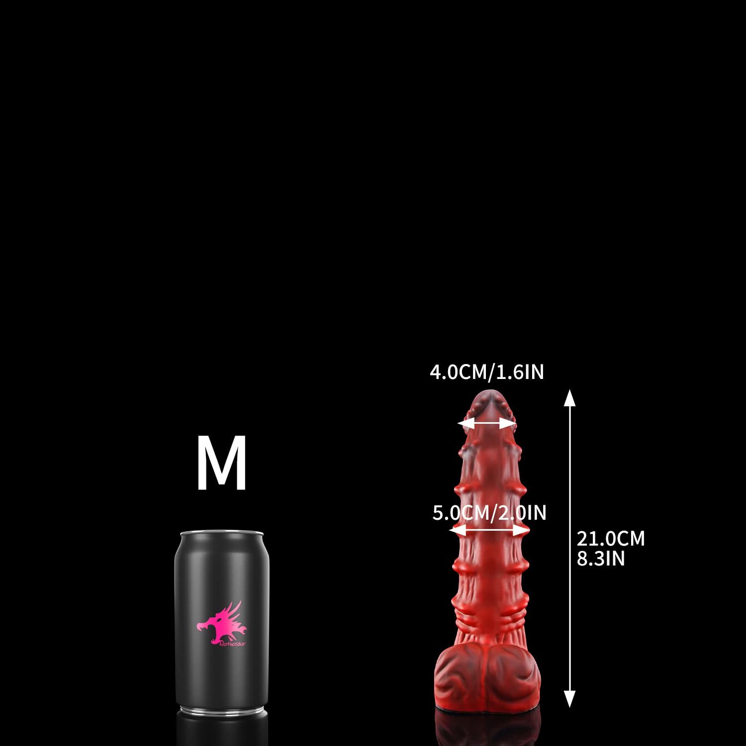 Demon Red nothosaur MEPHISTO fantasy dildo anal dildo clawed base fantasy dragon tip spiral twist M SIZE