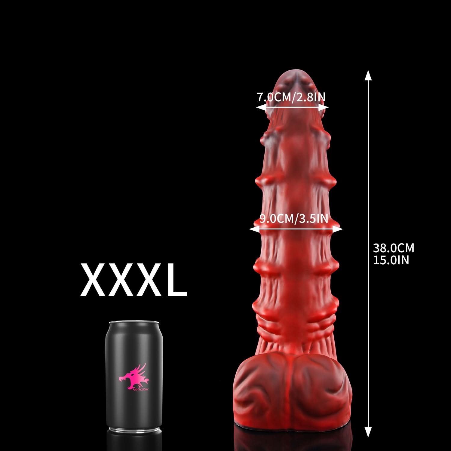 Demon Red nothosaur MEPHISTO fantasy dildo anal dildo clawed base fantasy dragon tip spiral twist XXXL SIZE