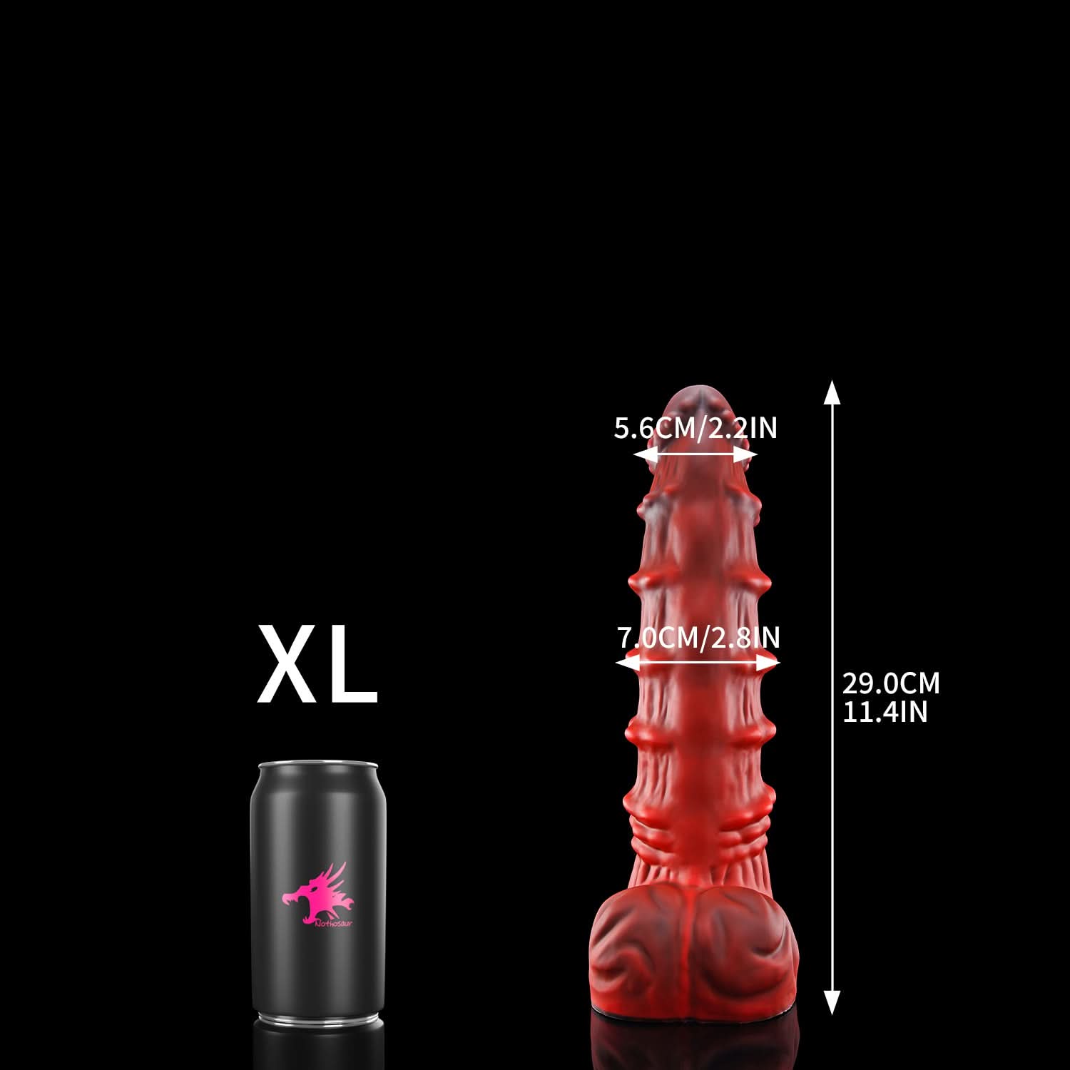 Demon Red nothosaur MEPHISTO fantasy dildo anal dildo clawed base fantasy dragon tip spiral twist XL SIZE