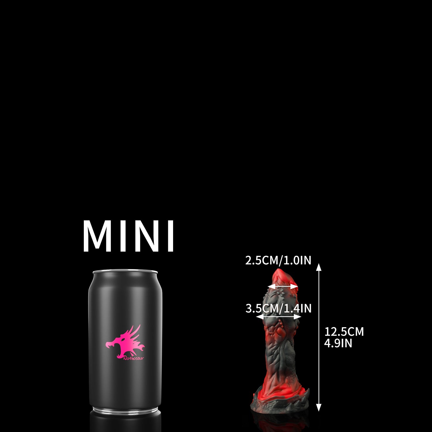Fire NOTHOSAUR OPALEYE II fantasy dildo anal dildo dragon shape ridged shaft for g spot mini size
