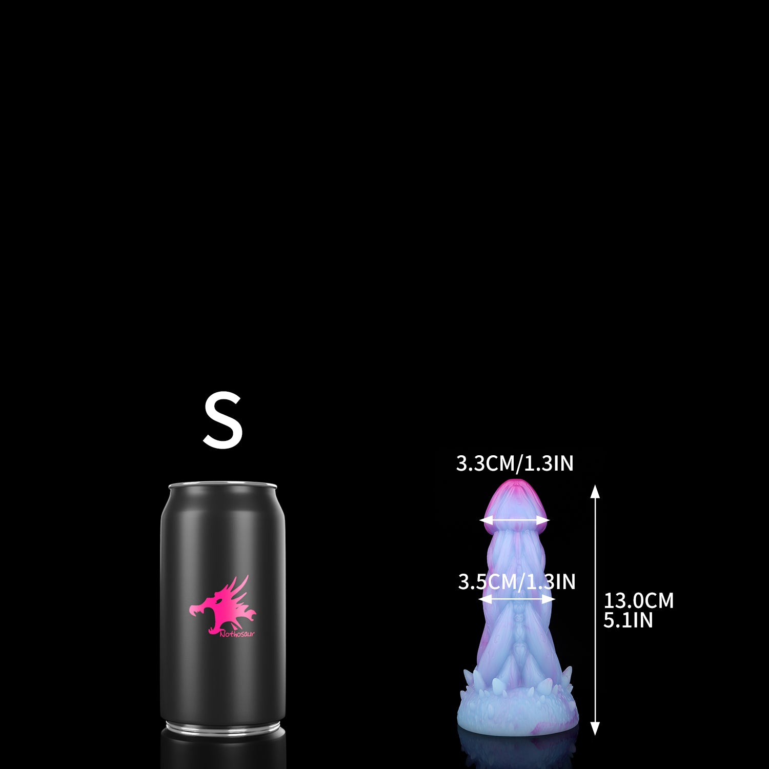 Streaming VioletBlue nothosaur moom Fantasy dildo ridged shaft anal dildo for g spot curved tip s size