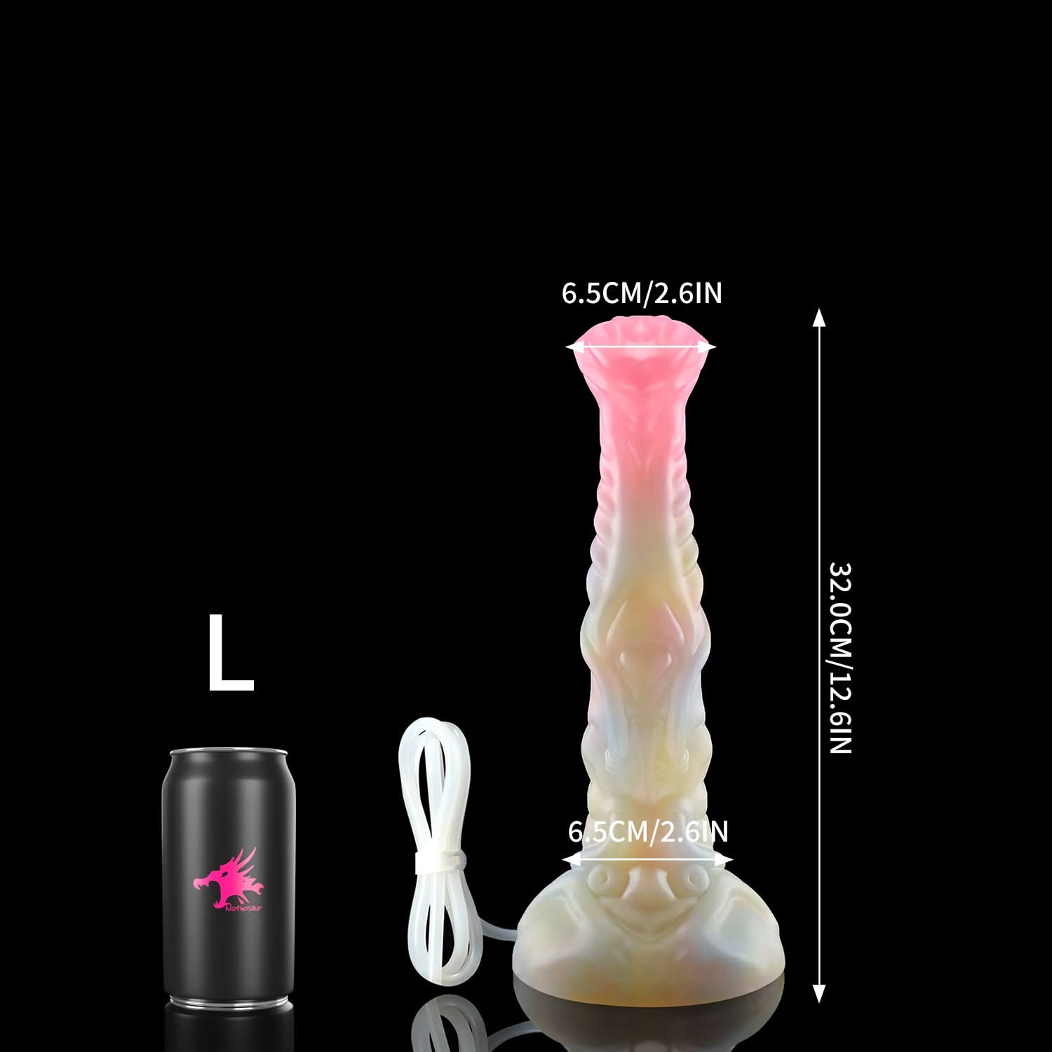 Nothosaur NECRONS+TUBE Horse Cumming Dildo huge size with anal play size L