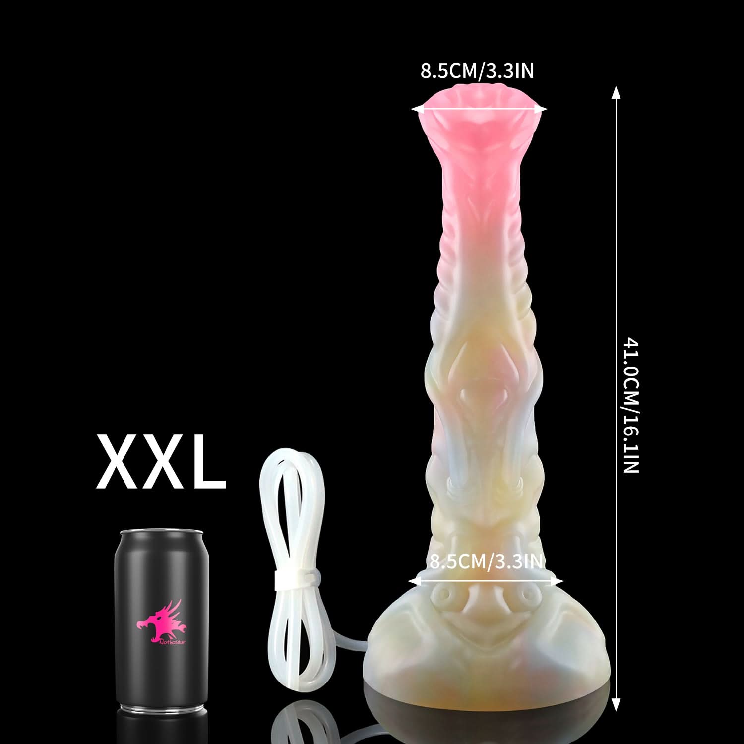 Nothosaur NECRONS+TUBE Horse Cumming Dildo huge size with anal play size XXL