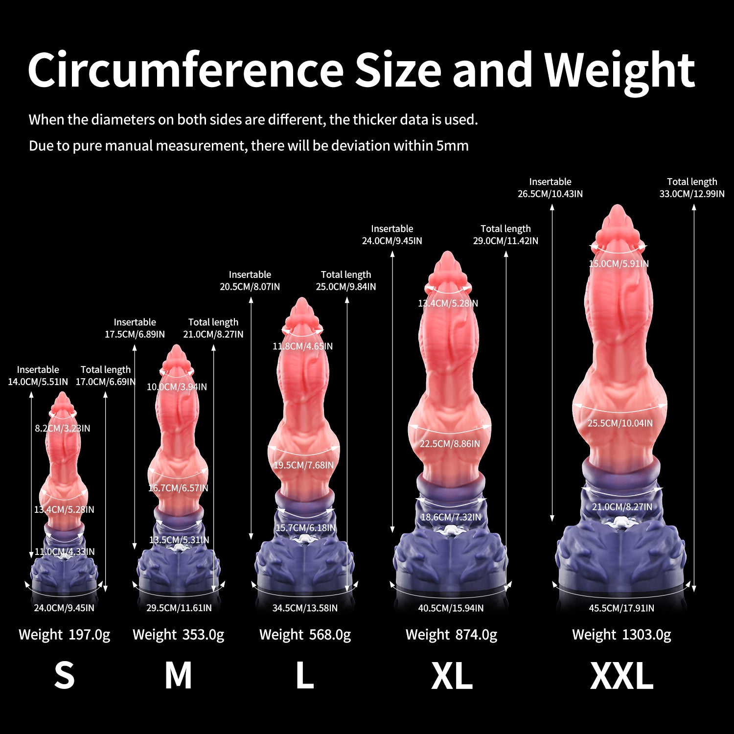 Nohtosaur lykos Knotted Dildo Knot Wolf Anal dildo Furry Sex Toys Animal Dildo circumference size chart