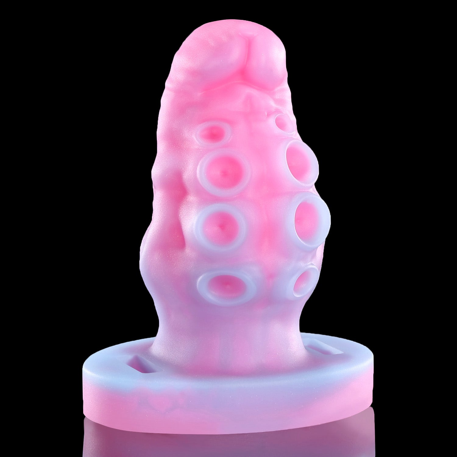 Nothosaur ALLA GAG tentacle mouth gag in pink silicone with adjustable black strap.