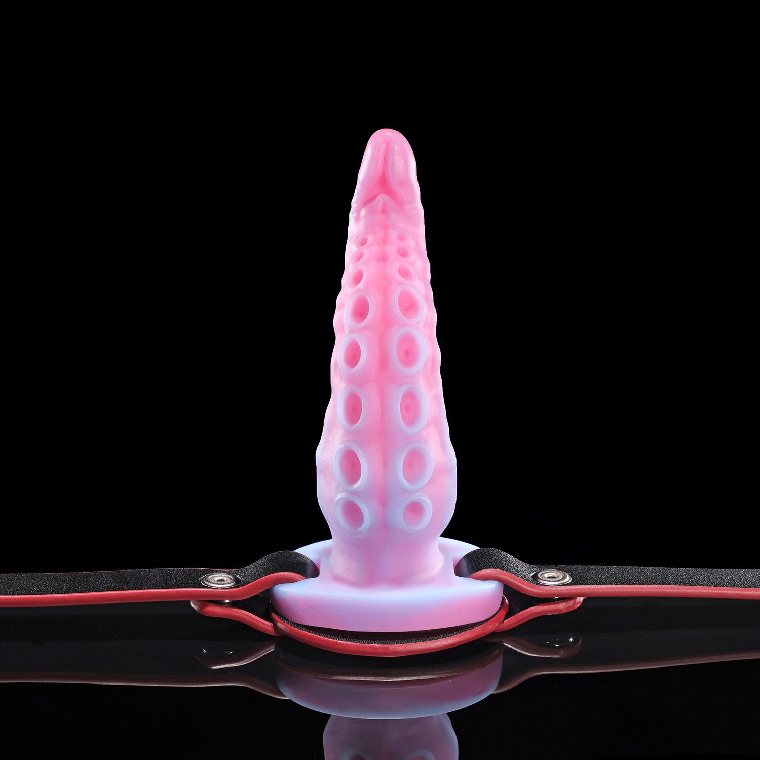 Nothosaur ALLA GAG tentacle mouth gag in pink silicone with adjustable black strap.