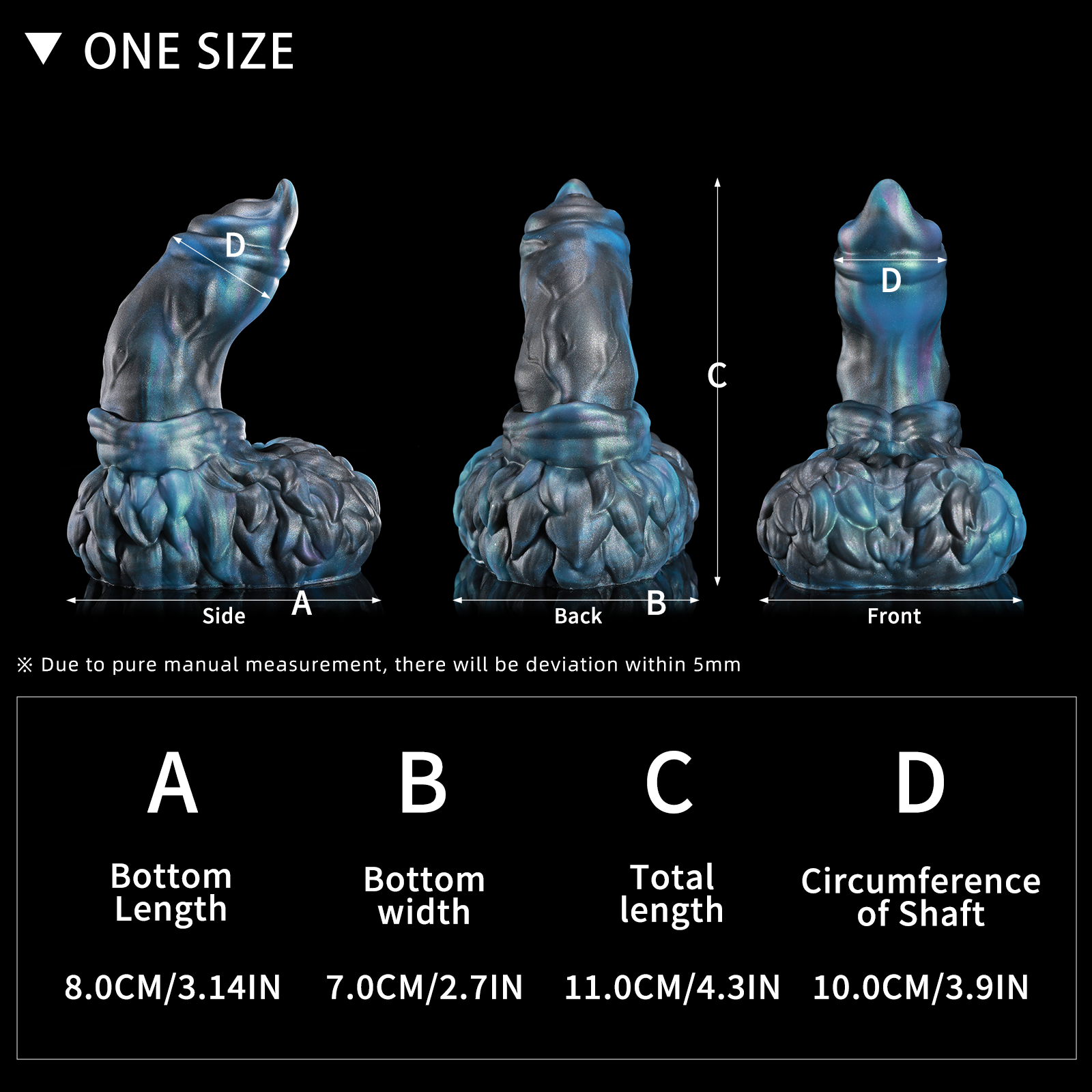 NothosaurMR. AMAR Fantasy dildo textured shaft alien dildo anal dildo for g spot size chart