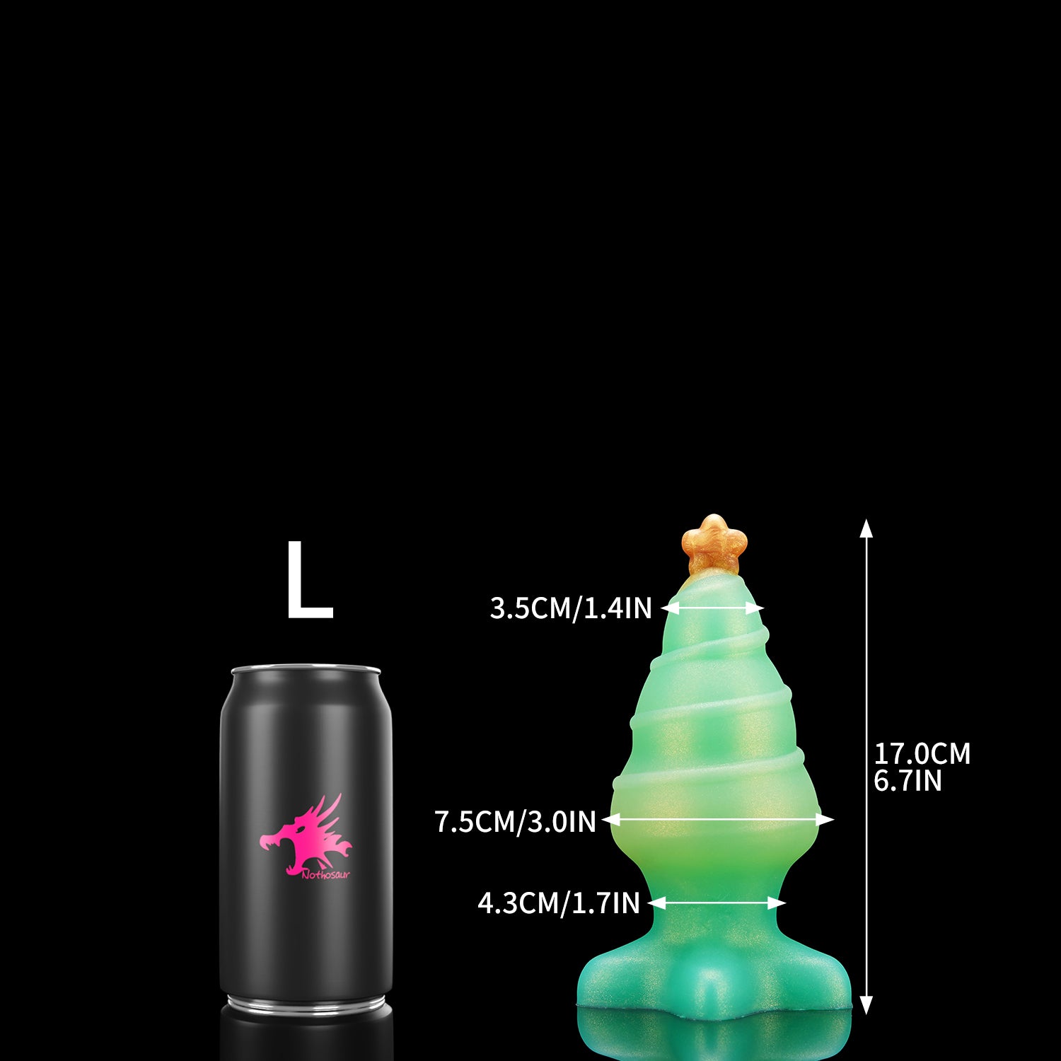 lNothosaur-jollyfantasy plug christmas tree plug fantasy silicone anal butt plug L size