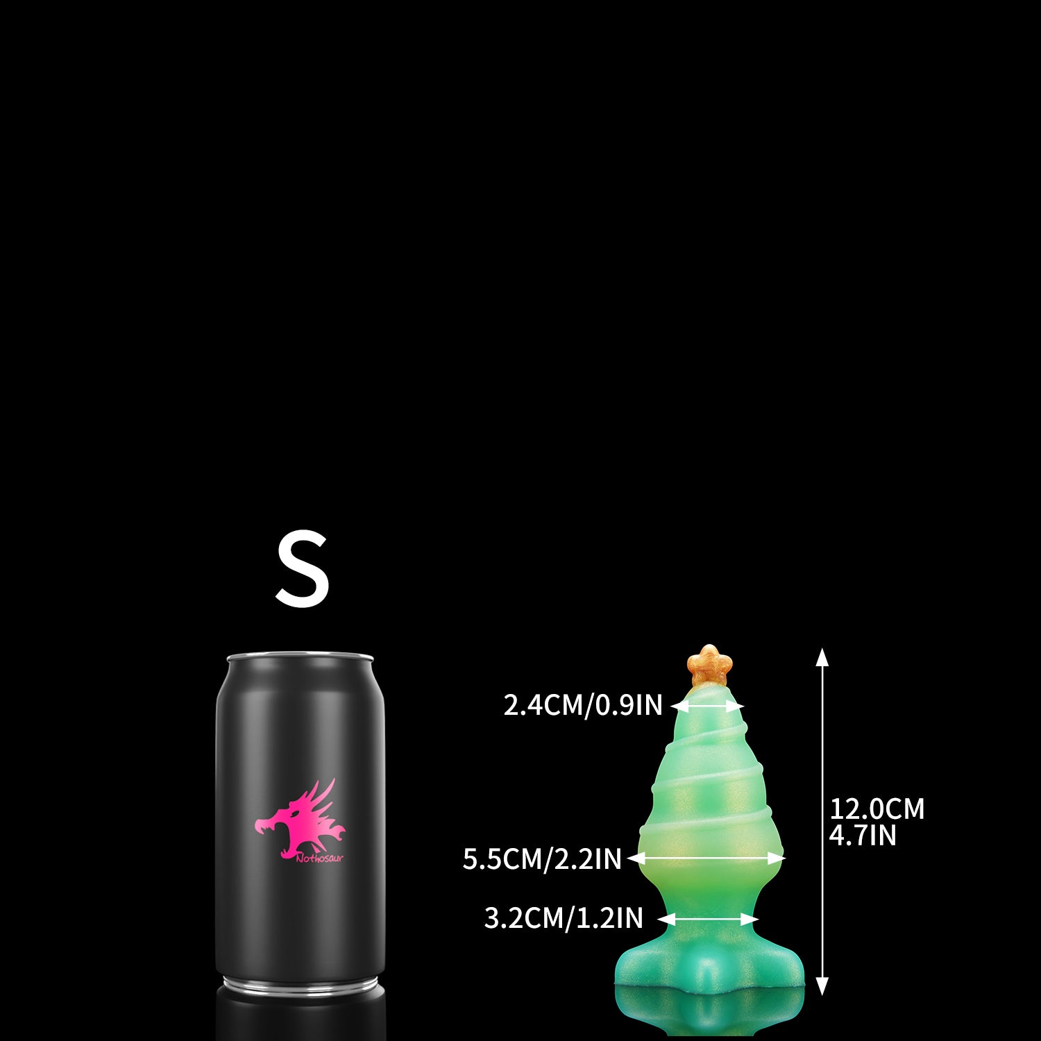 Nothosaur-jollyfantasy plug christmas tree plug fantasy silicone anal butt plug s size