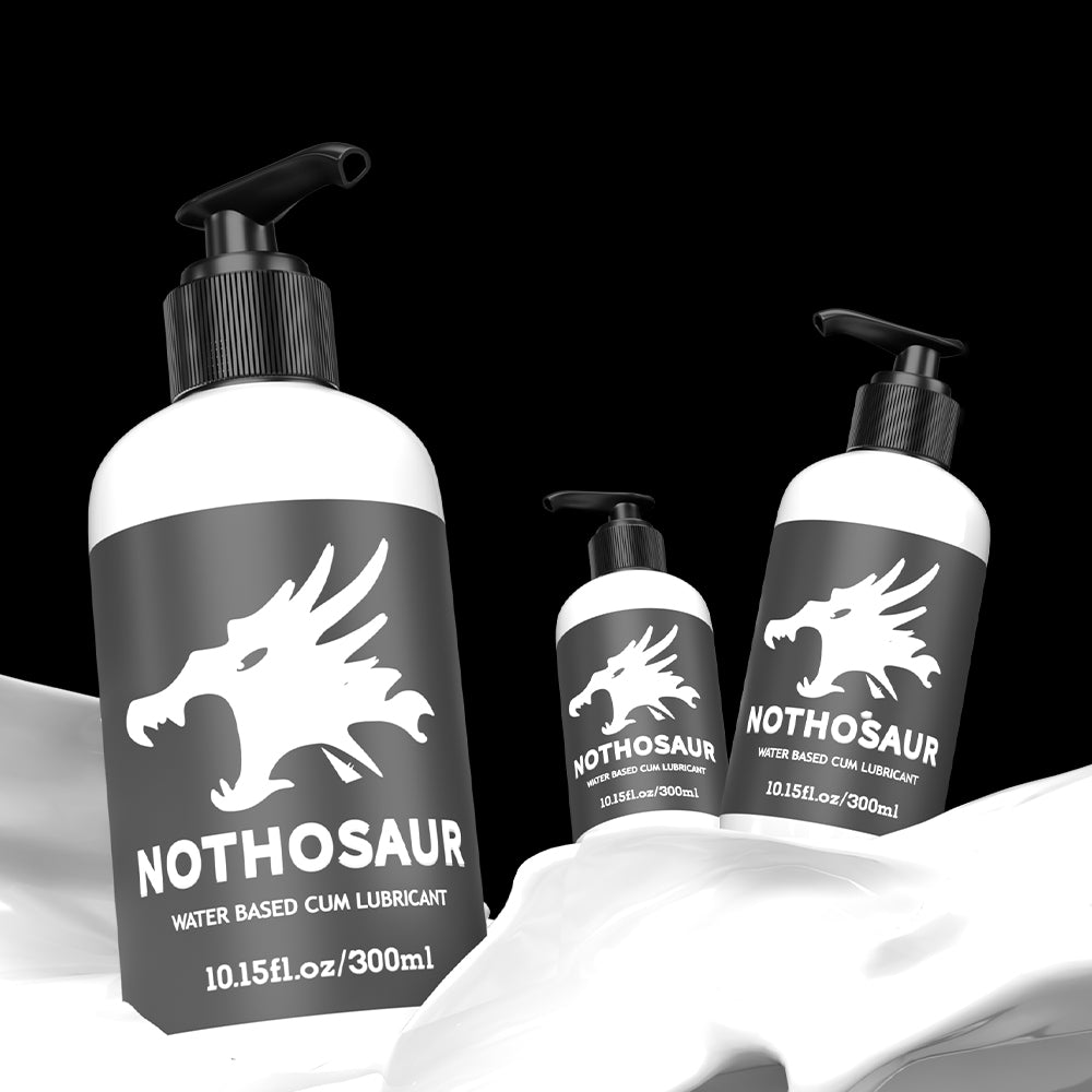 Nothosaur Simulated cum lube and Realistic Cumlube for ejaculating dildo best cum as lube showing