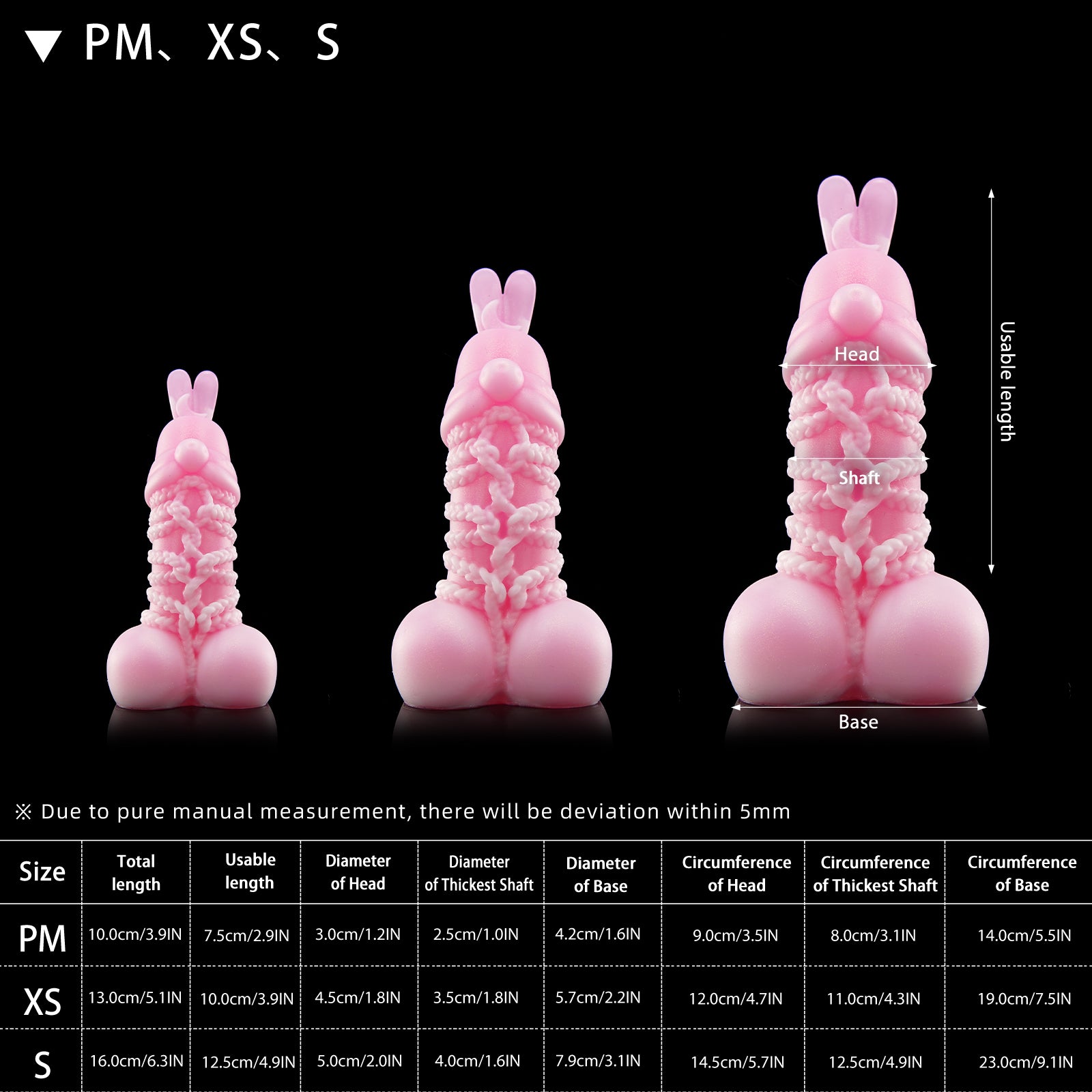 nothosaur TEWI Fantasy dildo rabbit dildo anal dildo monster dildo pink toy size chart