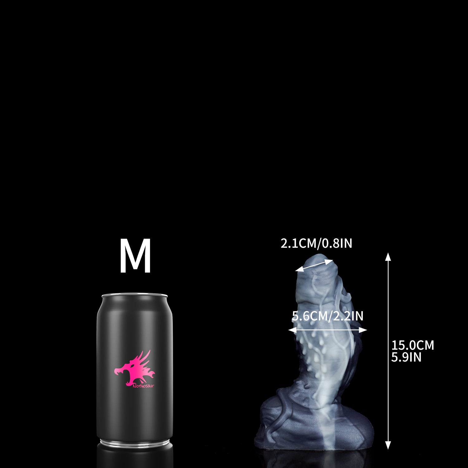 Glacial LiquidWhite(GITD) NOTHOSAUR TORBEN Fantasy dildo alien dildo anal dildo textured design adult toy M size