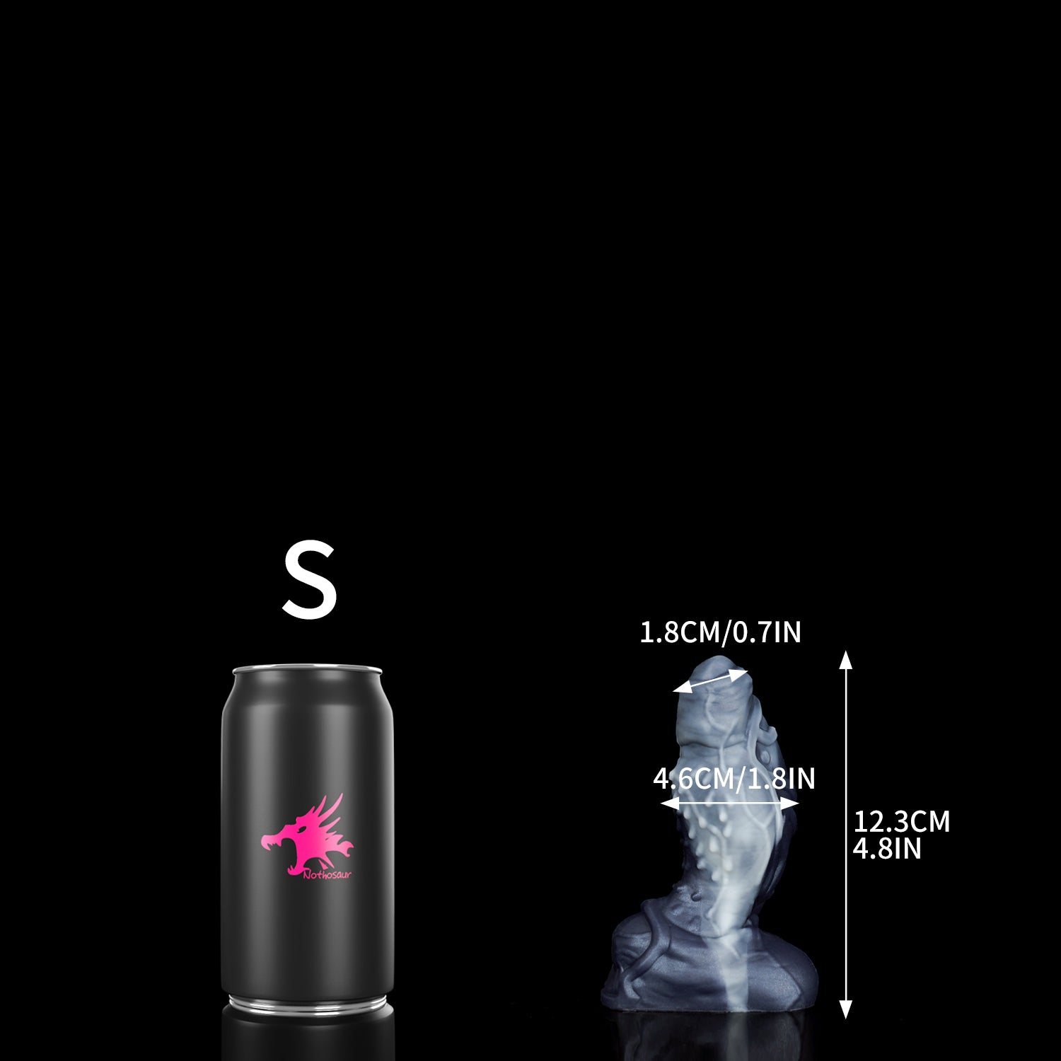 Glacial LiquidWhite(GITD) NOTHOSAUR TORBEN Fantasy dildo alien dildo anal dildo textured design adult toy s size