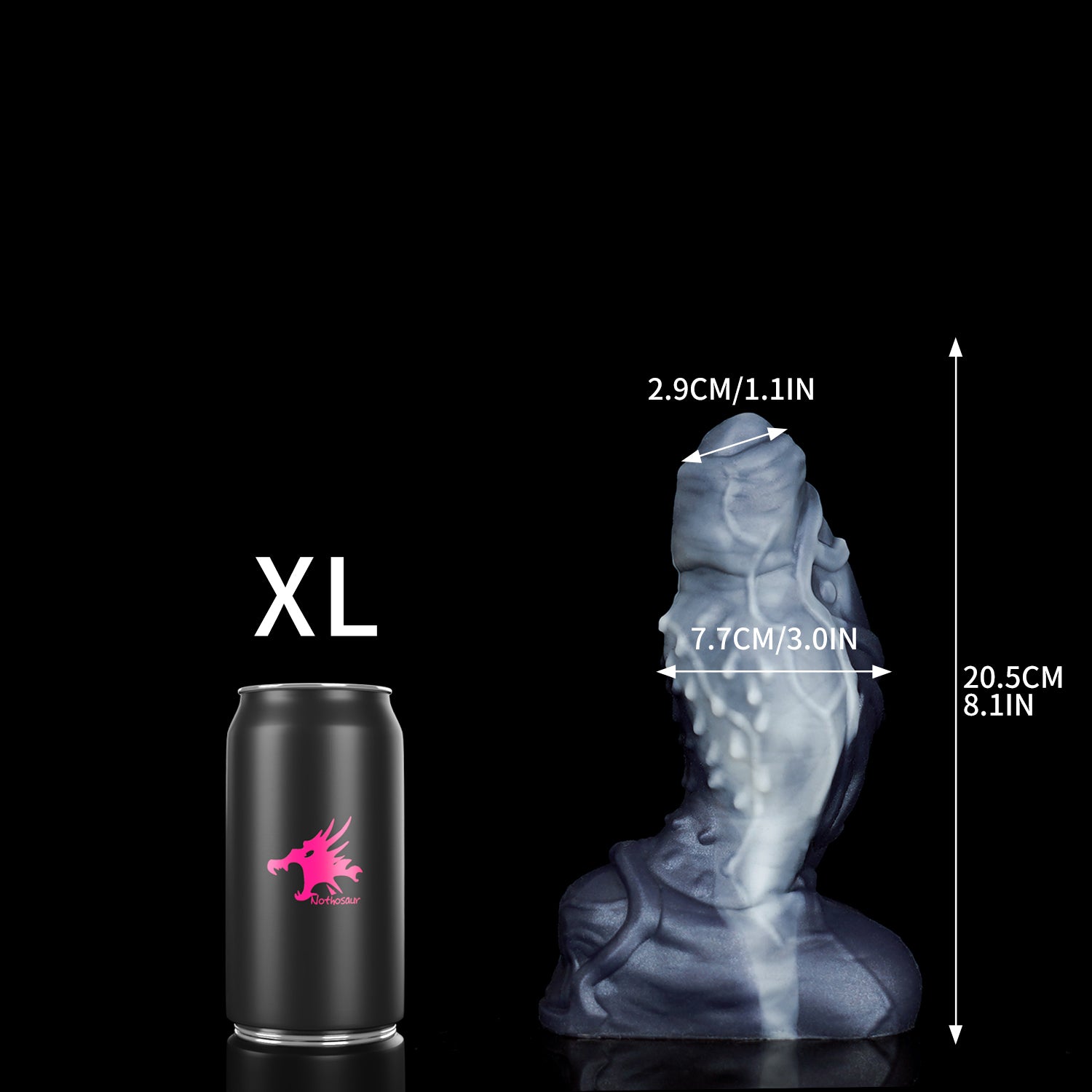 Glacial LiquidWhite(GITD)NOTHOSAUR TORBEN Fantasy dildo alien dildo anal dildo textured design adult toy XL size