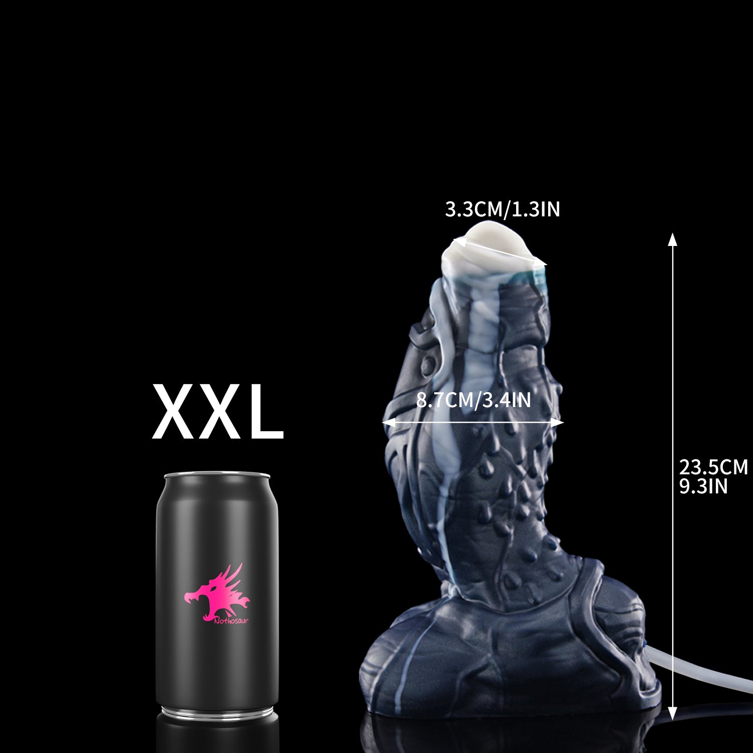 Nothosaur Torben+tube Anal thick dildo for Beginners for G Spot and Anal Prostate XXL Size