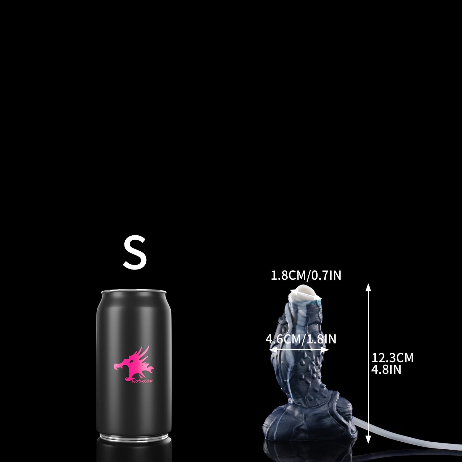 Nothosaur Torben+tube Anal thick dildo for Beginners for G Spot and Anal Prostate S Size