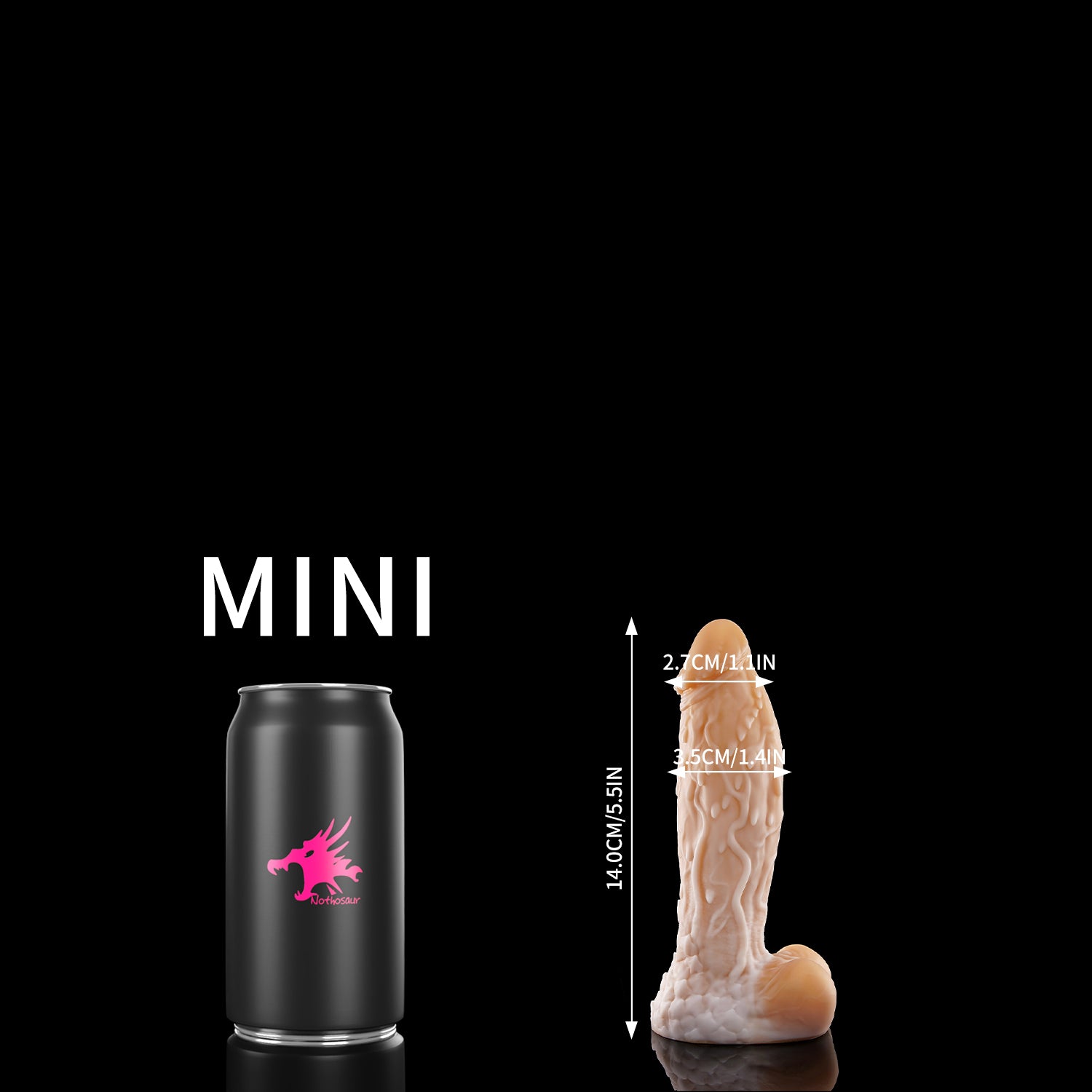 NOTHOSAUR WIZII Fantasy dildo hentai dildo ribbed surface silicone for g spot mini size
