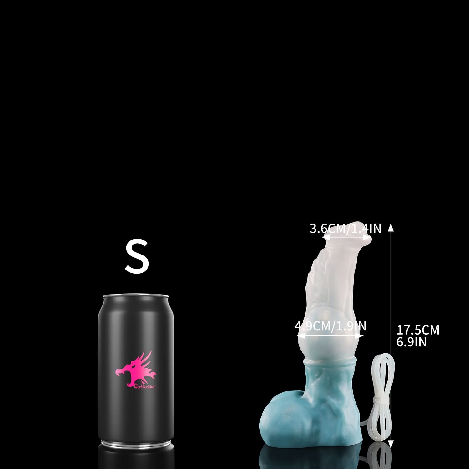 Nothosaur FAXI Knotted Dildo for Beginners for G Spot and Anal Prostate S Size