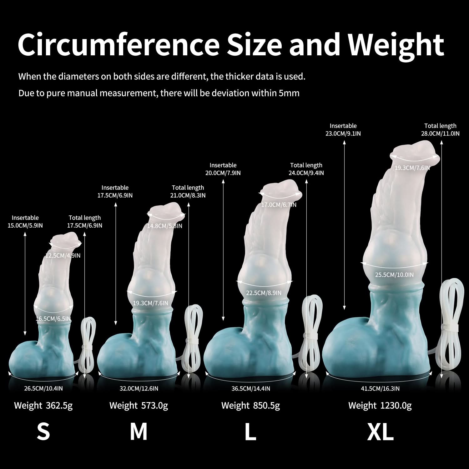 Nothosaur FAXI Anal Knotting Dildo Animal Dildo Huge Anal with ejaculating dildo Size Chart