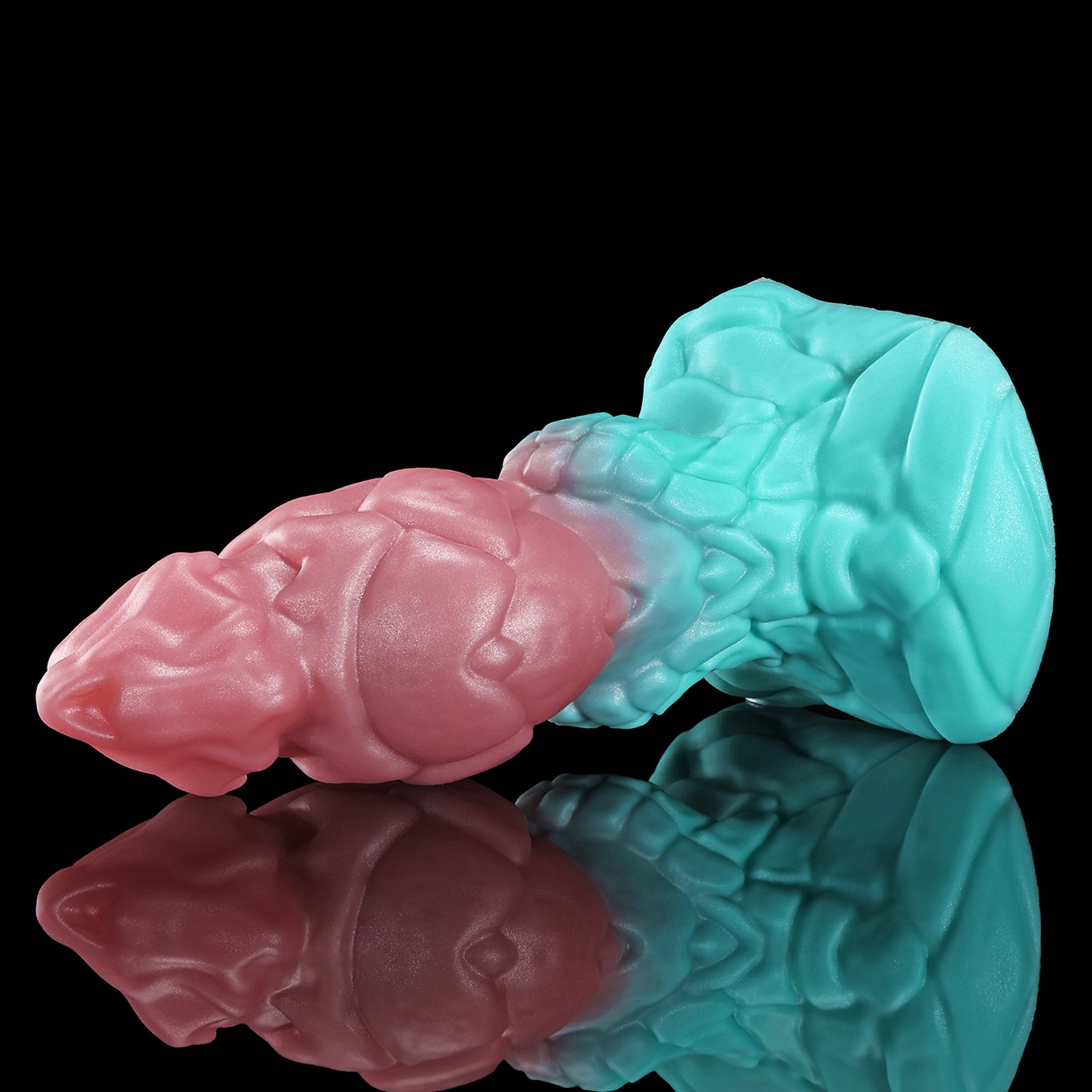 GRAVIOS custom dragon fantasy dildo with an armored textured shaft and wide sculpted base - base and shaft view