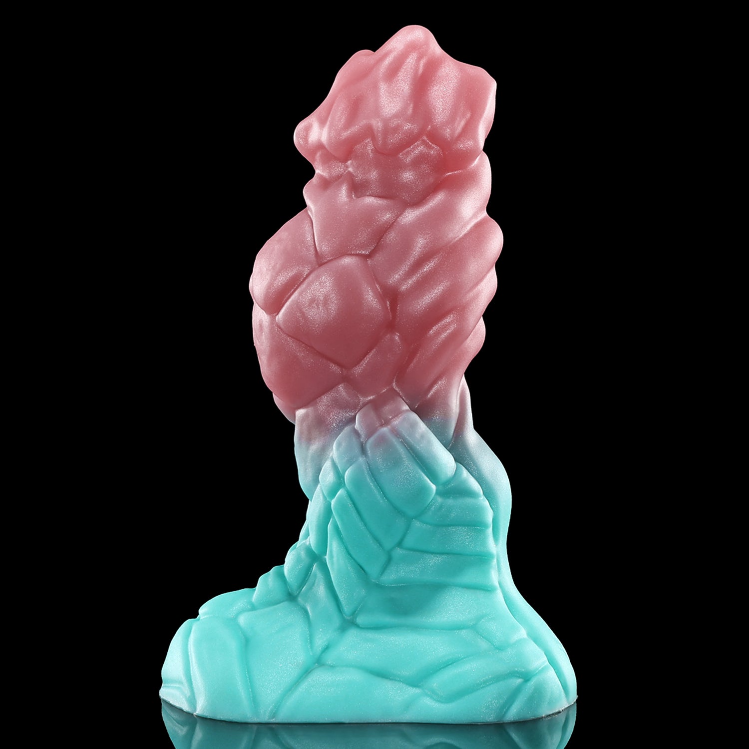 GRAVIOS custom dragon fantasy dildo with an armored textured shaft and wide sculpted base - side profile