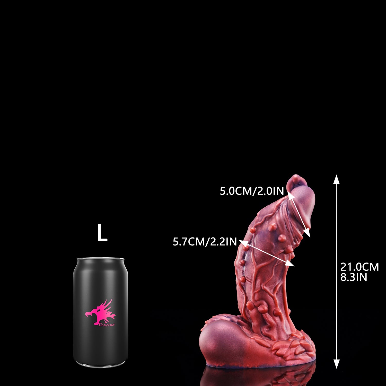 Nothosaur Oak monster giant dildo best massive anal dildo Rust Red color L-size