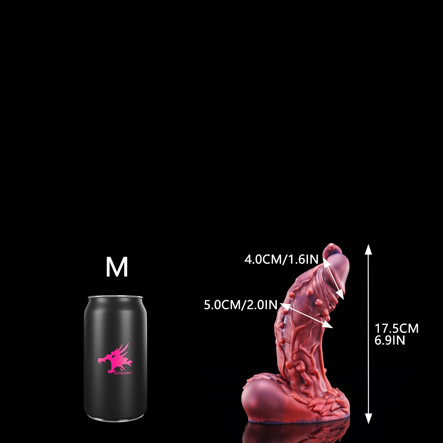 Nothosaur Oak monster giant dildo best massive anal dildo Rust Red color M-size