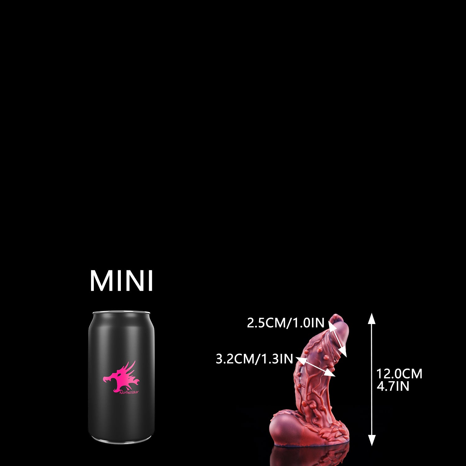 Nothosaur Oak monster giant dildo best massive anal dildo Rust Red color mini size