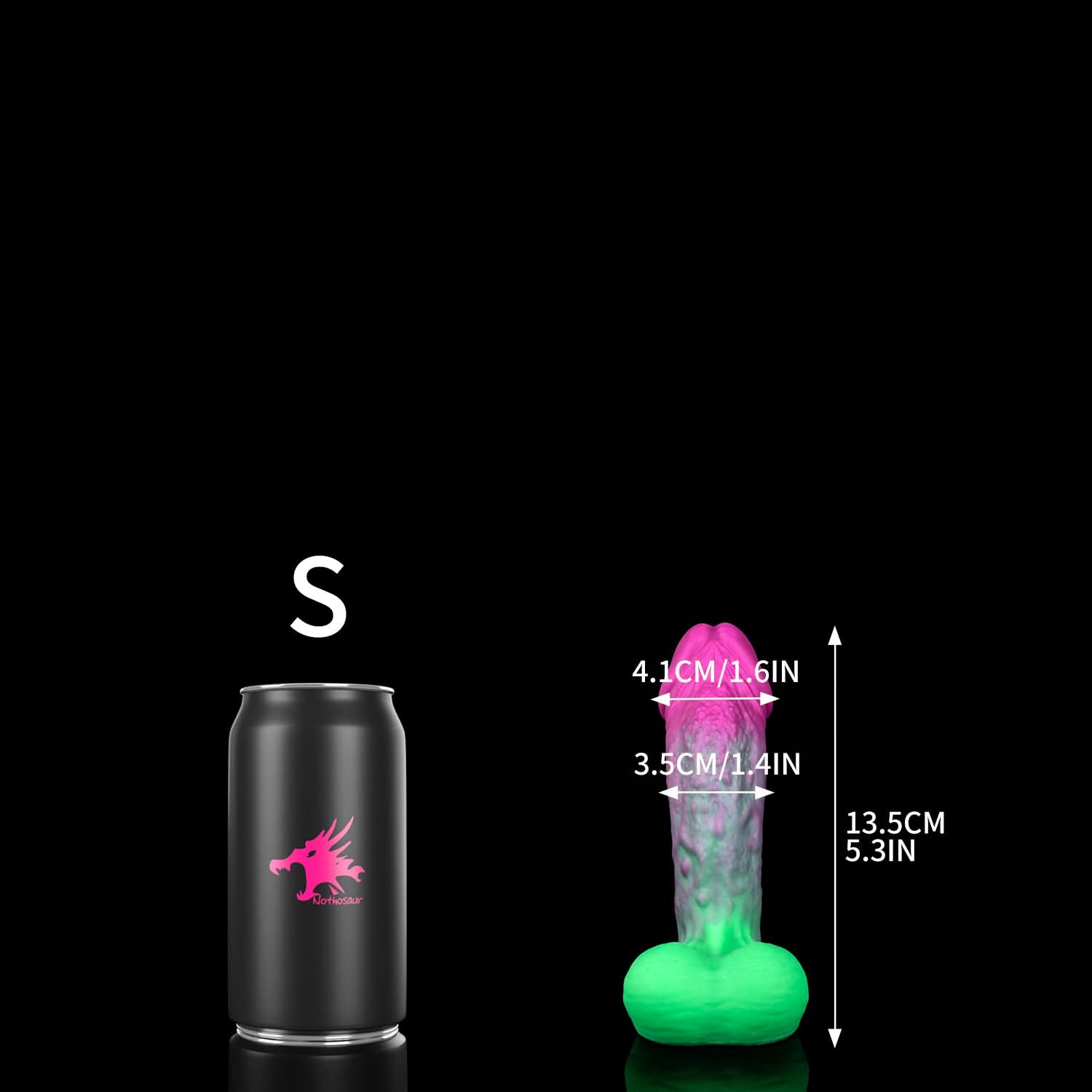 Nothosaur GOBLIN fantasy monster dildo with a rounded head and textured shaft - product view 07