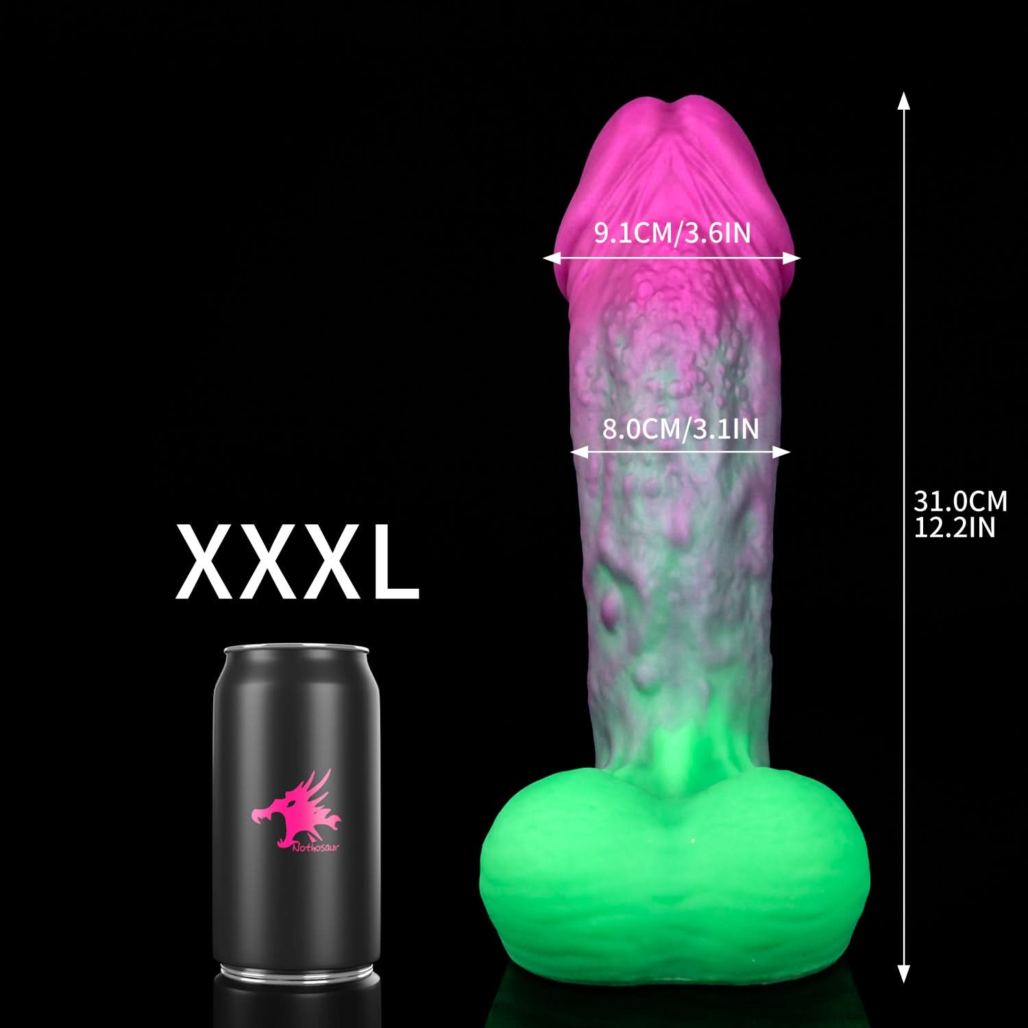 Nothosaur GOBLIN fantasy monster dildo with a rounded head and textured shaft - product view 12
