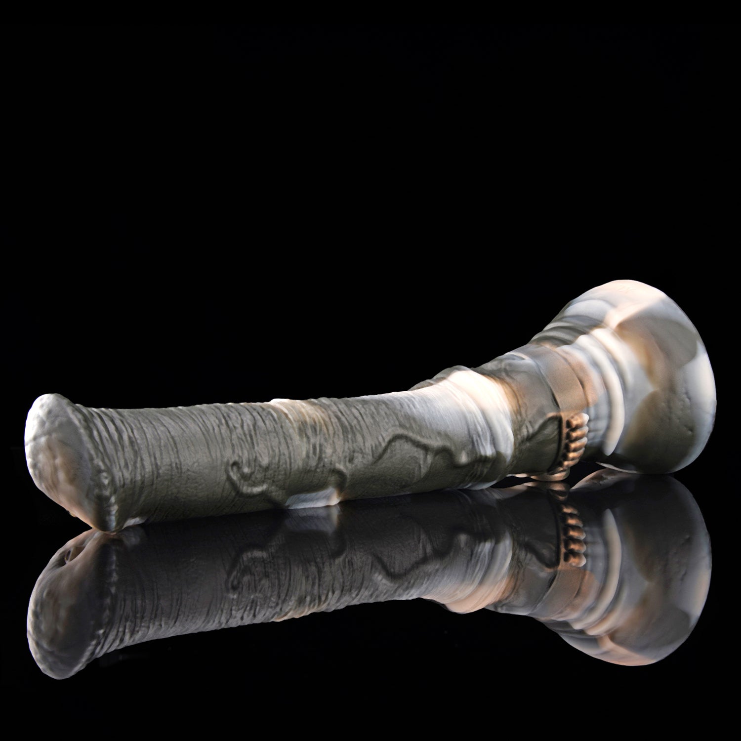 Nothosaur HUNTER JACK fantasy horse dildo with a textured equine shaft and suction cup base - side view