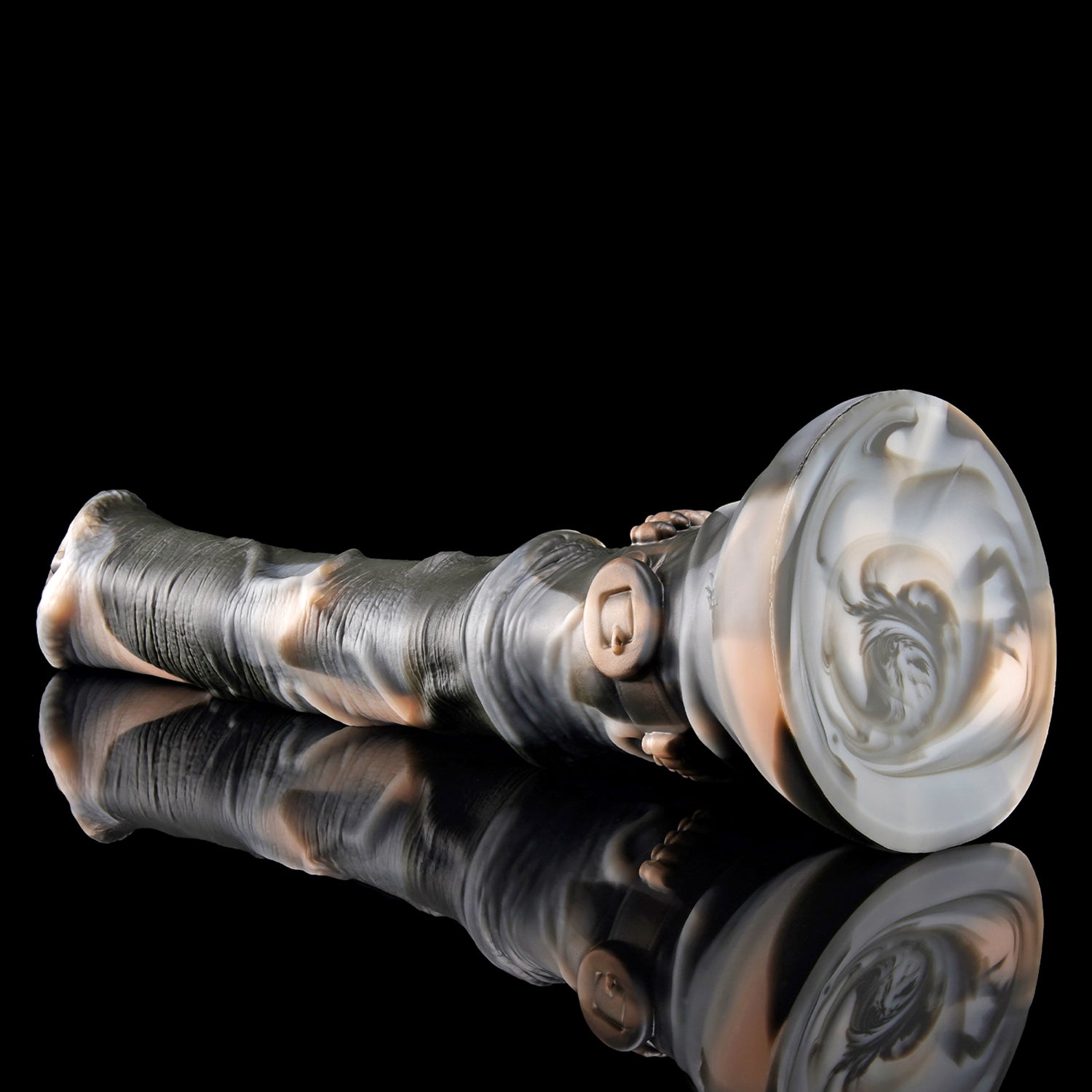 Nothosaur HUNTER JACK fantasy horse dildo with a textured equine shaft and suction cup base - suction cup base view