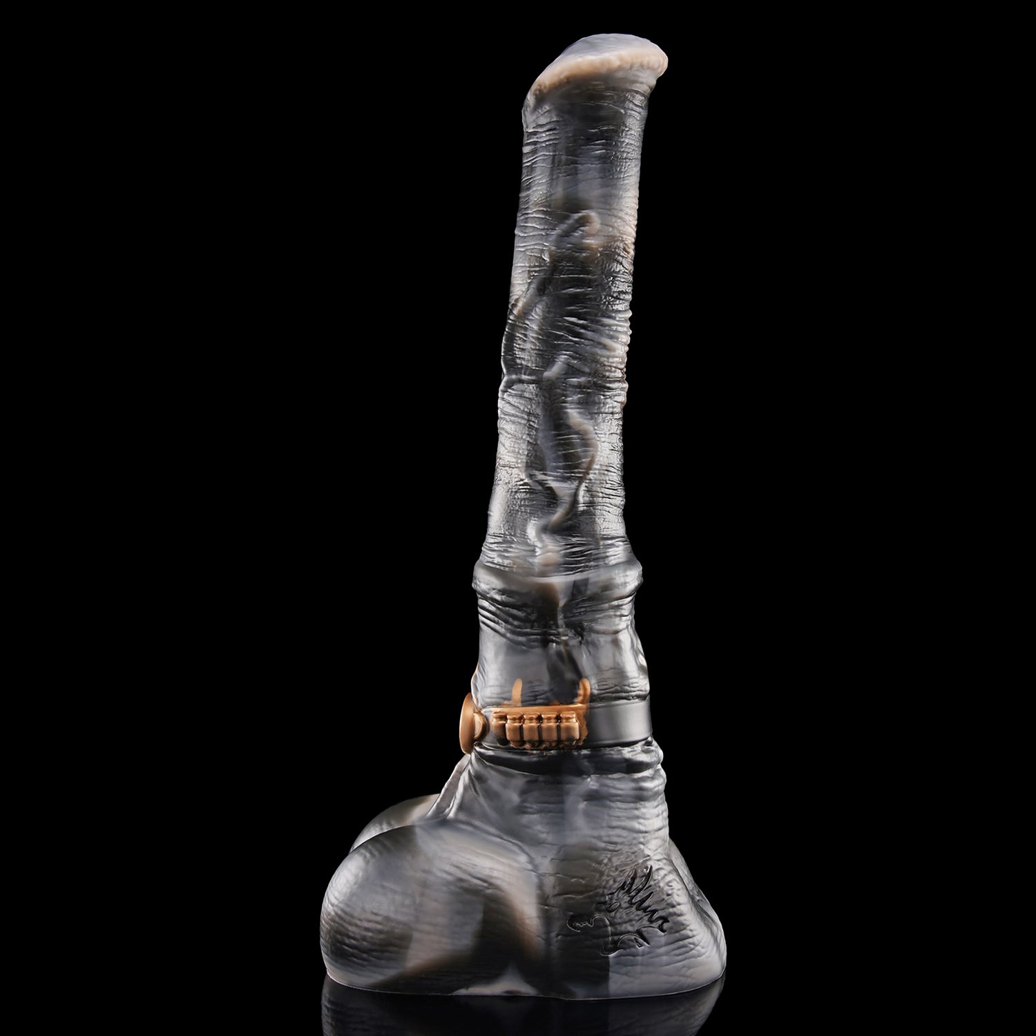 Nothosaur HUNTER JACK plus tube fantasy horse ejaculating dildo with a textured equine shaft and built-in tube - front view