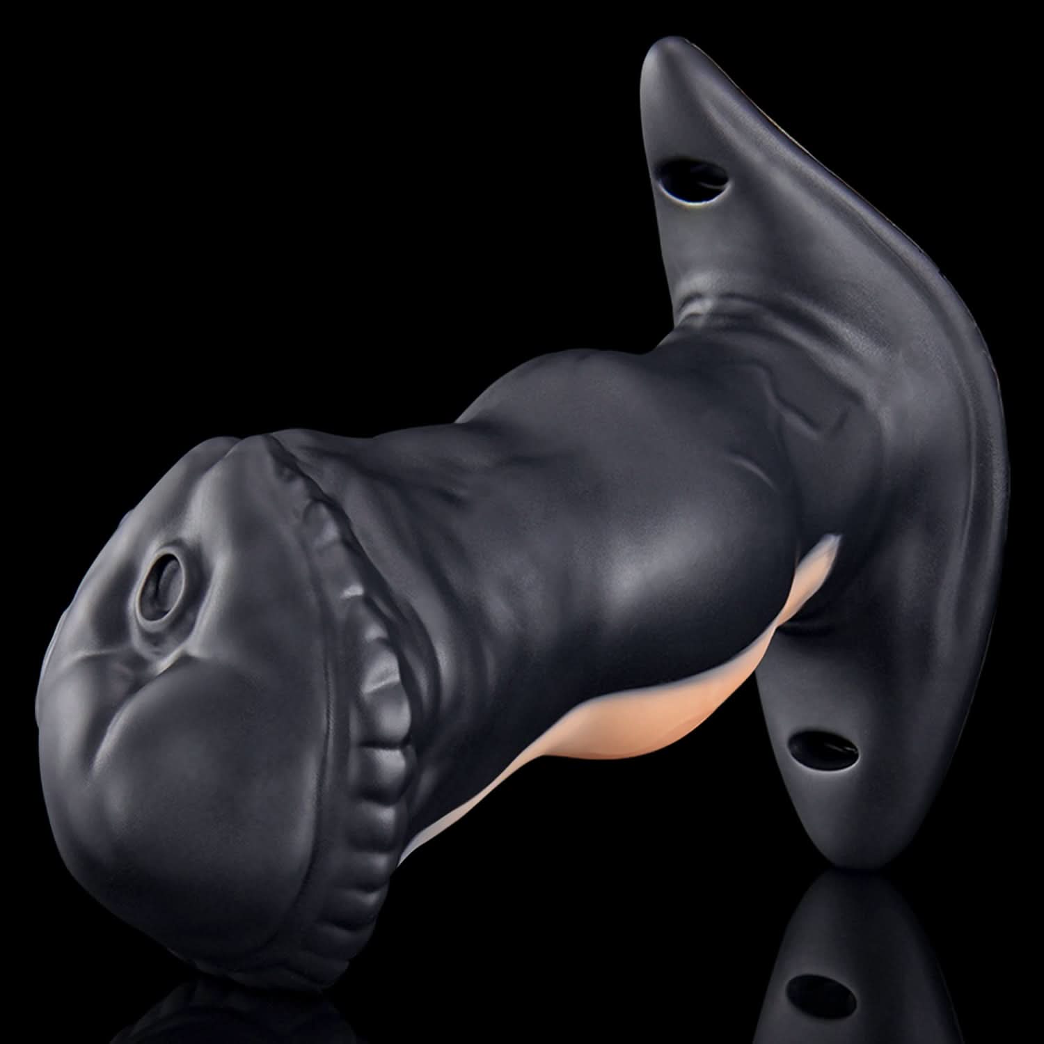 Nothosaur IPONY fantasy horse butt plug with a broad head, knotted midsection, and flared base - product view 01