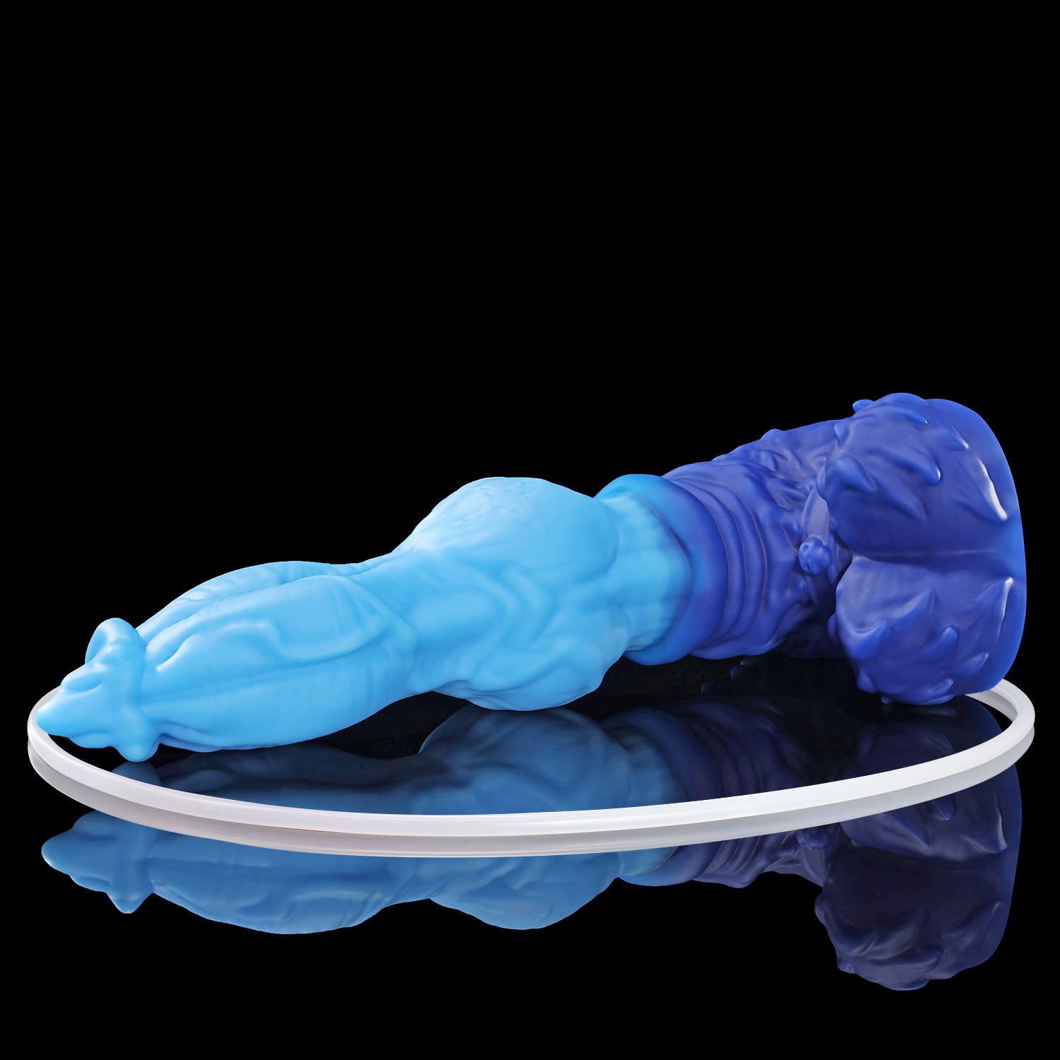 Nothosaur LYKOS plus tube fantasy knot ejaculating dildo with a textured werewolf profile and built-in tube - product view 25