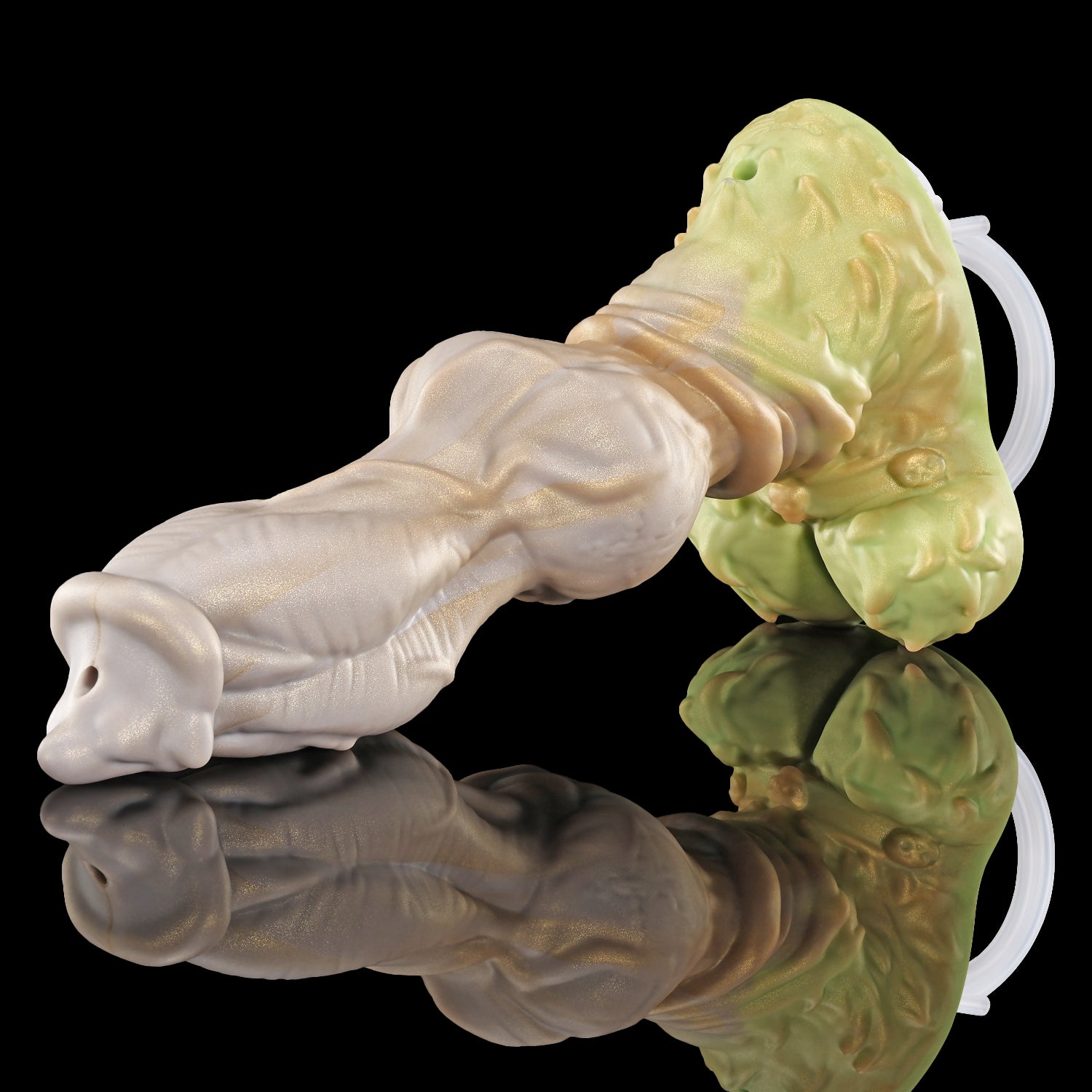 Nothosaur LYKOS plus tube fantasy knot ejaculating dildo with a textured werewolf profile and built-in tube - product view 29