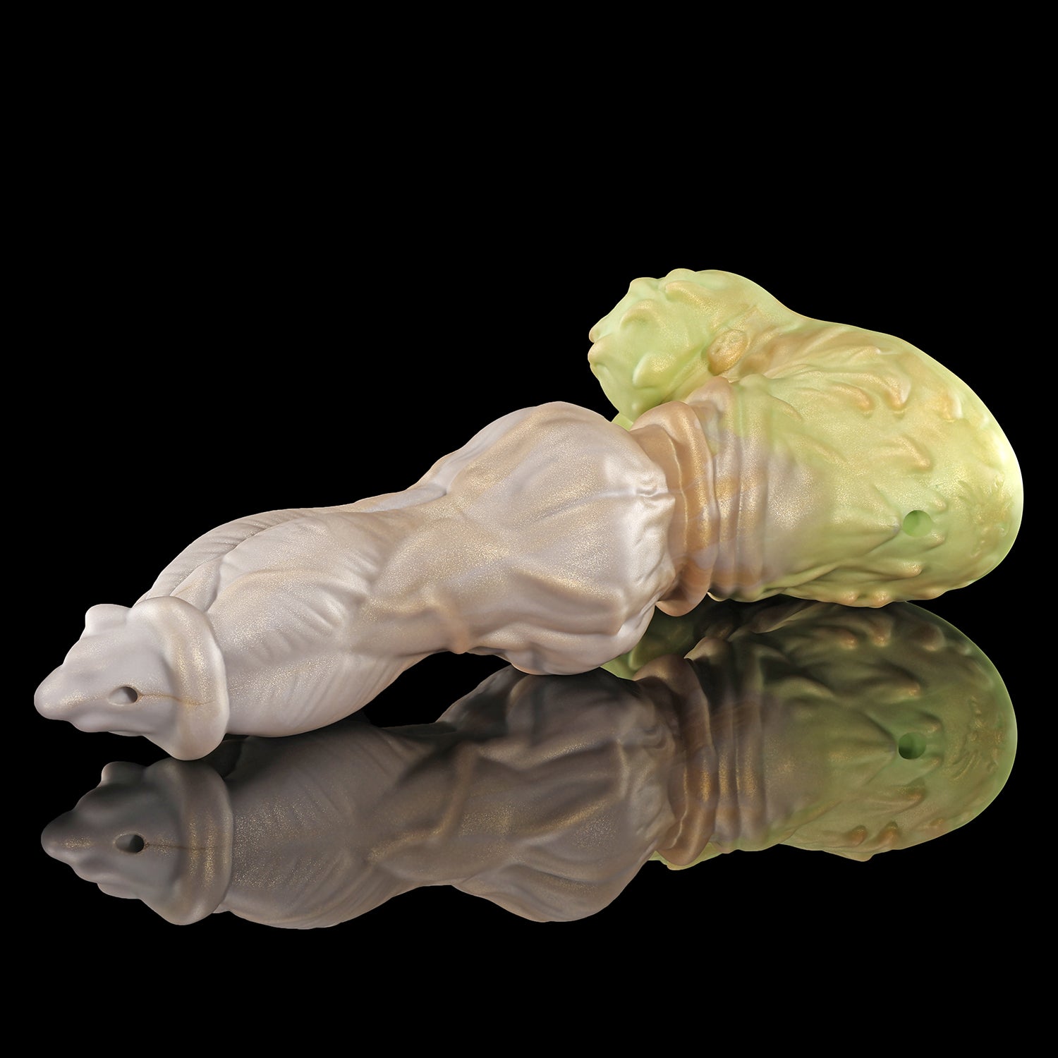 Nothosaur LYKOS plus tube fantasy knot ejaculating dildo with a textured werewolf profile and built-in tube - product view 32