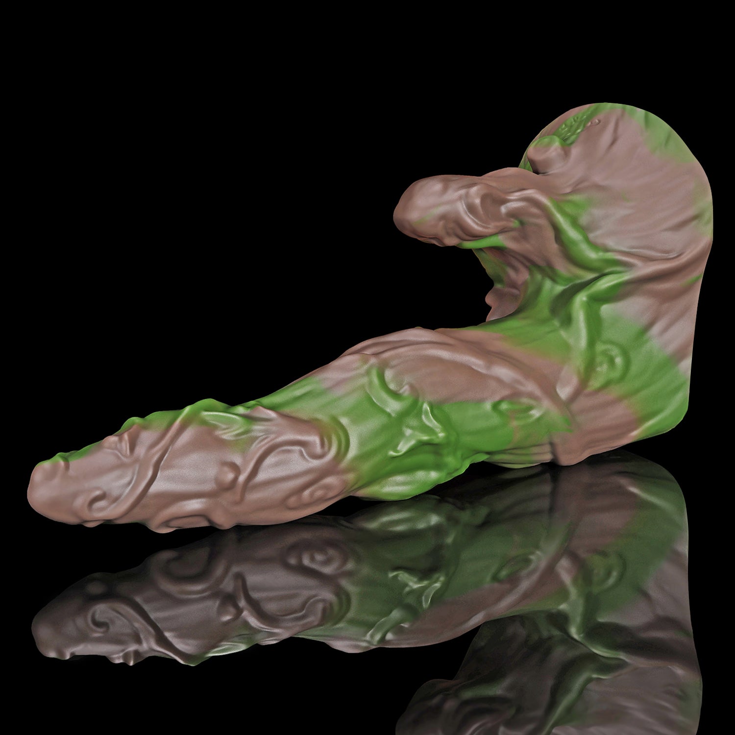 Nothosaur LYSAN fantasy double ended dildo with organic vine and branch textures - product view 01