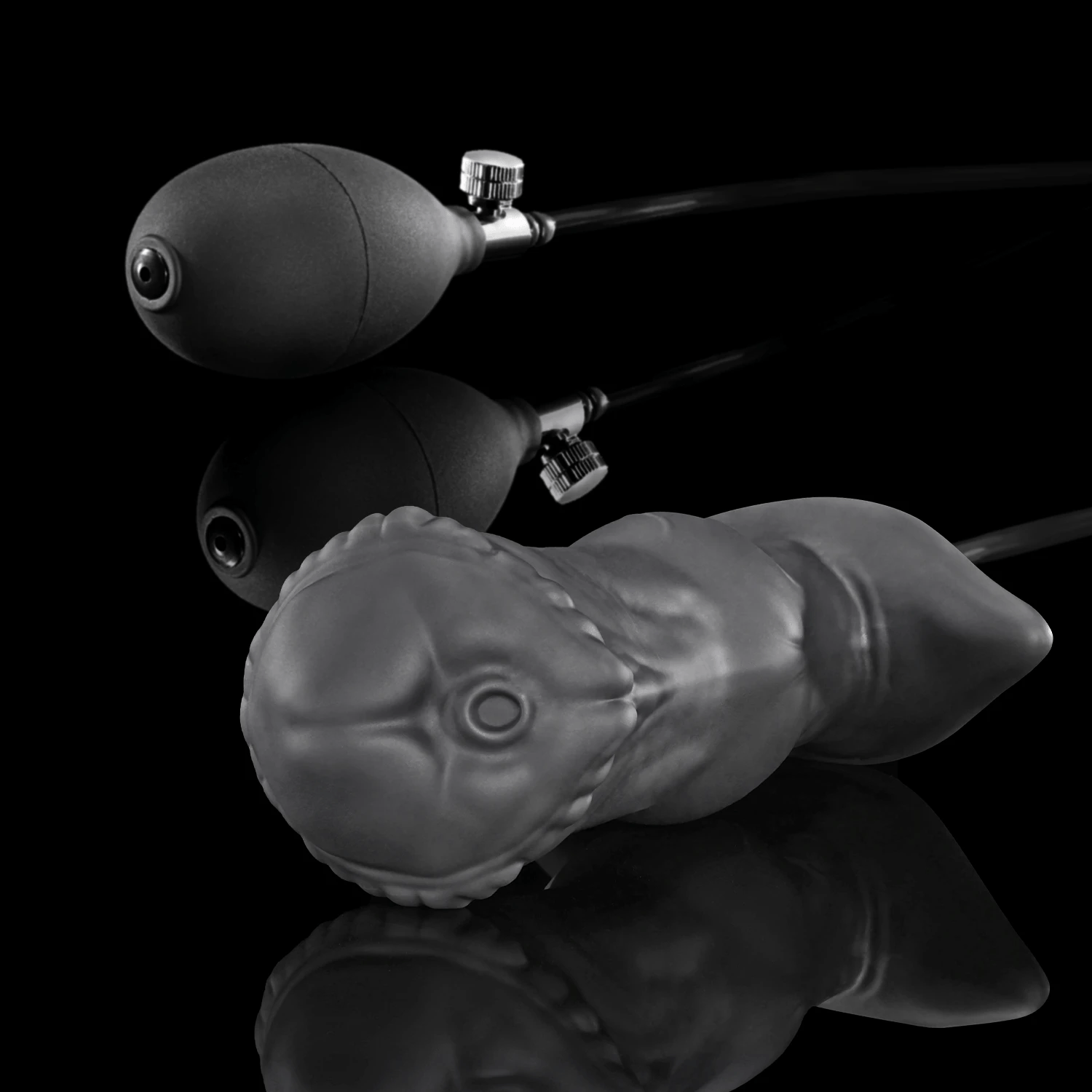 Nothosaur MagLock Air IPONY PUMPY fantasy inflatable horse butt plug with a knot and hand pump - product view 01