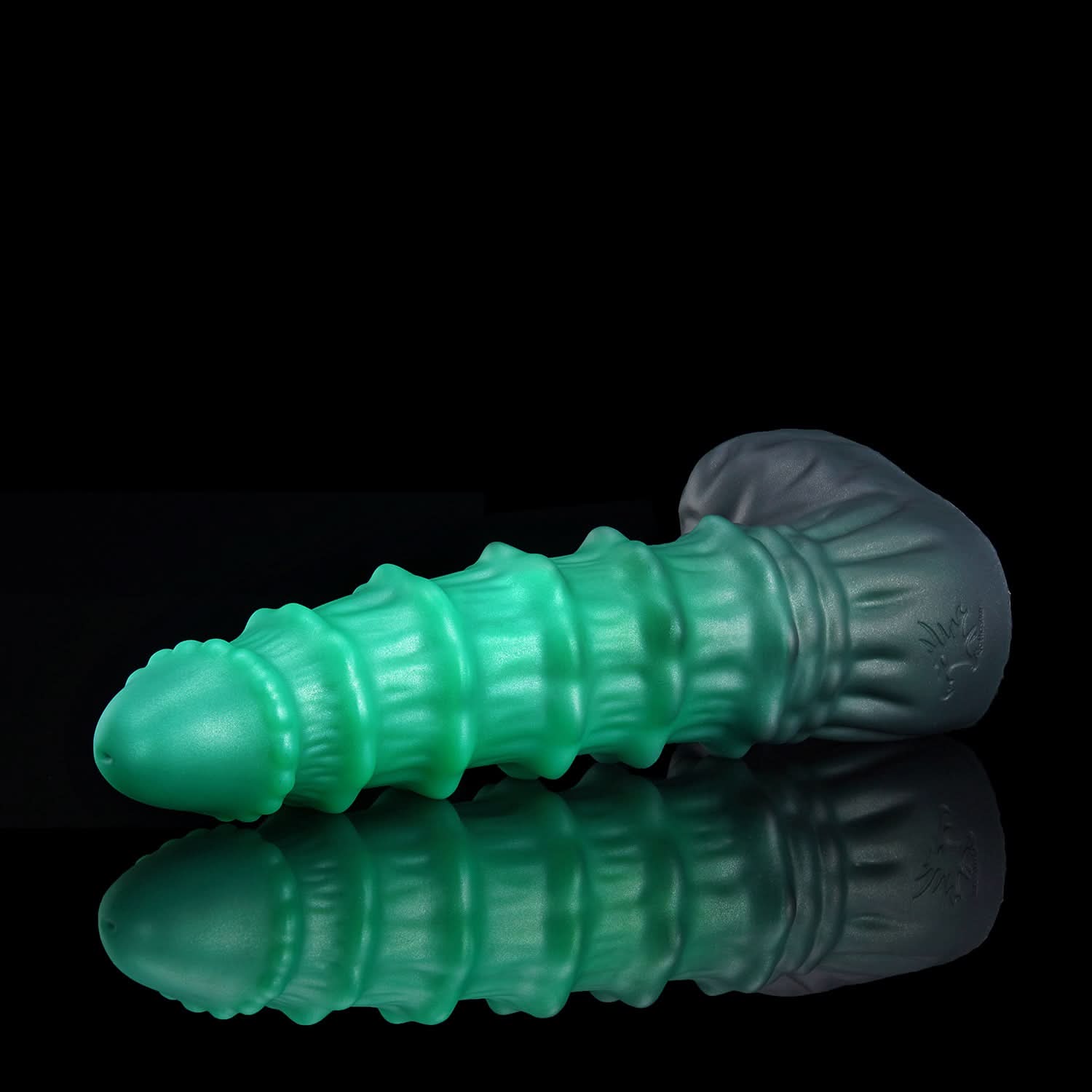 Nothosaur MEPHISTO fantasy monster dildo with an upturned tip and layered rounded ridges - product view 04
