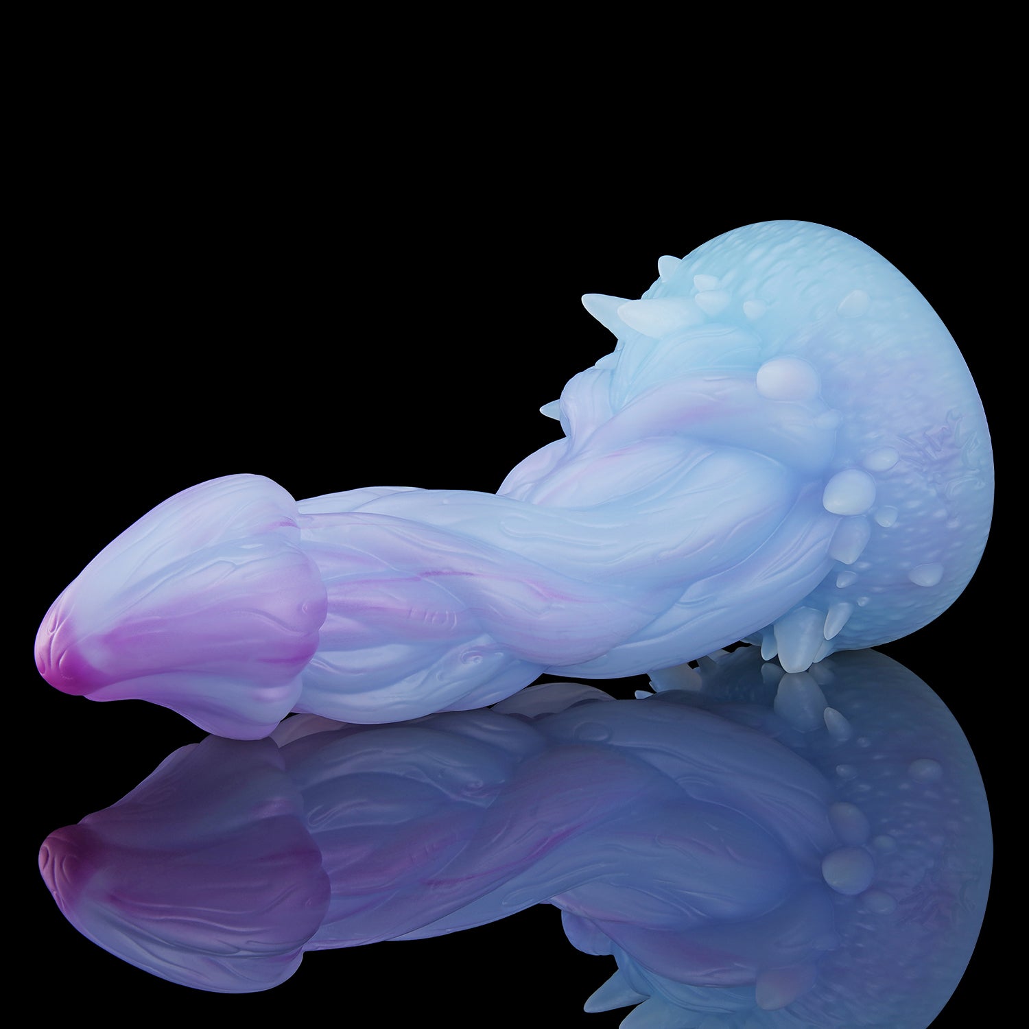 Nothosaur MOOM fantasy textured dildo with an organic mushroom-inspired head and root-like ridges - product view 03