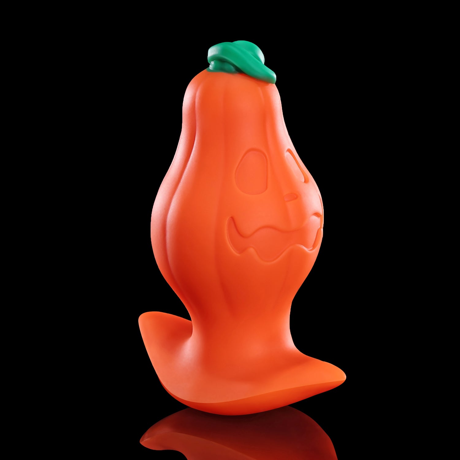 Nothosaur Mr. Not Pumpky Halloween fantasy butt plug with a sculpted pumpkin design and T base - product view 09