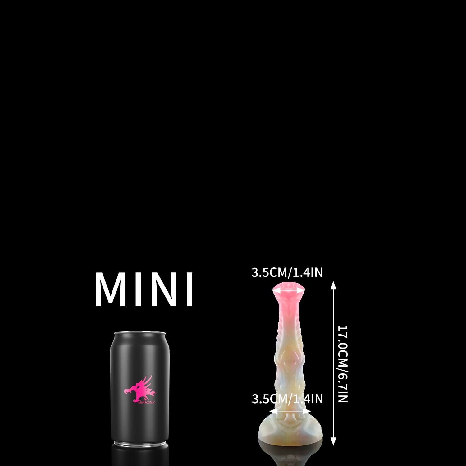 Nothosaur NECRONS fantasy mechanical horse dildo with layered machine-like textures - size reference 08